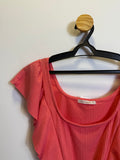 Cropped Coral com Babados