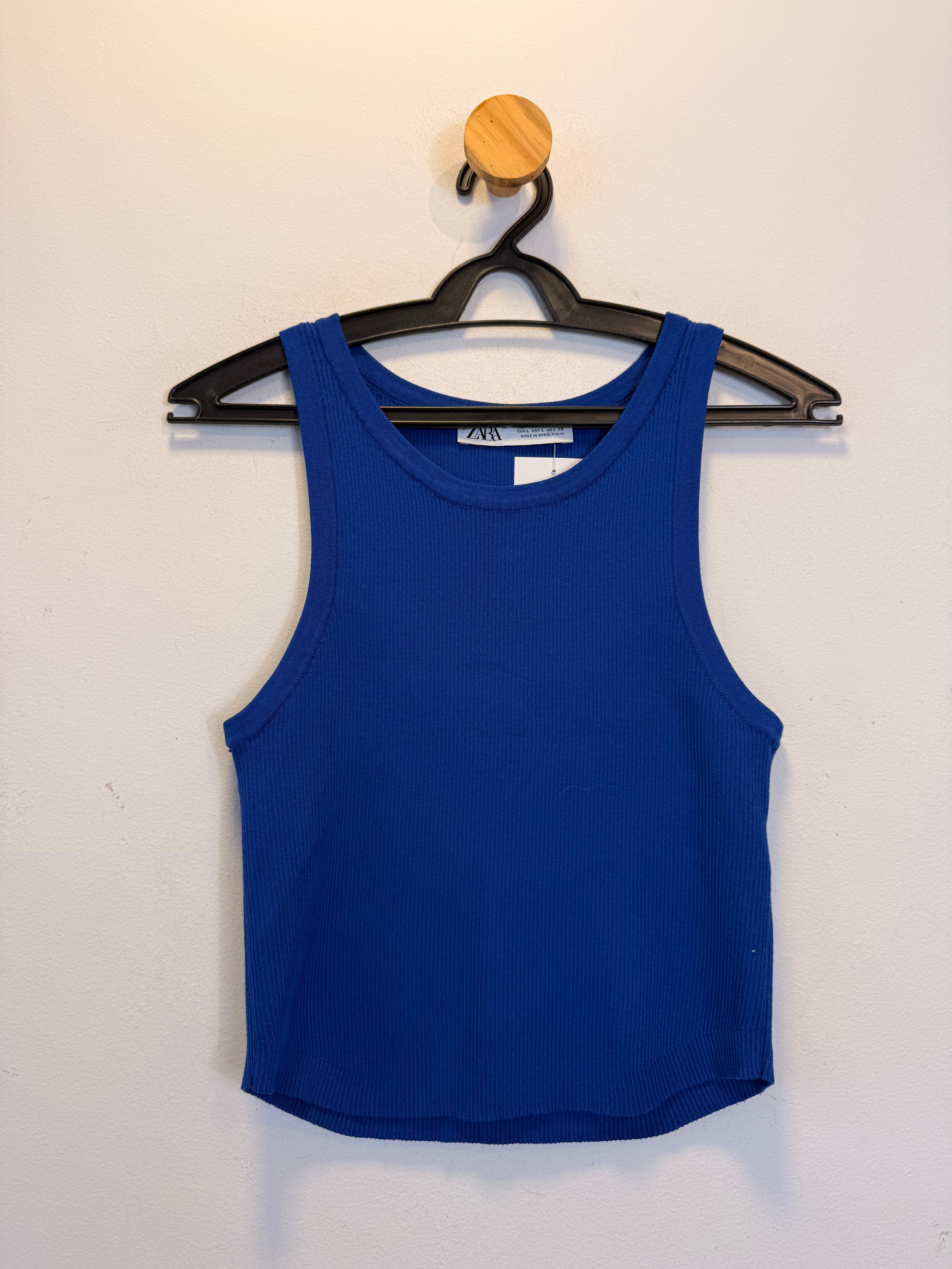 Regata Azul em Tricot Zara
