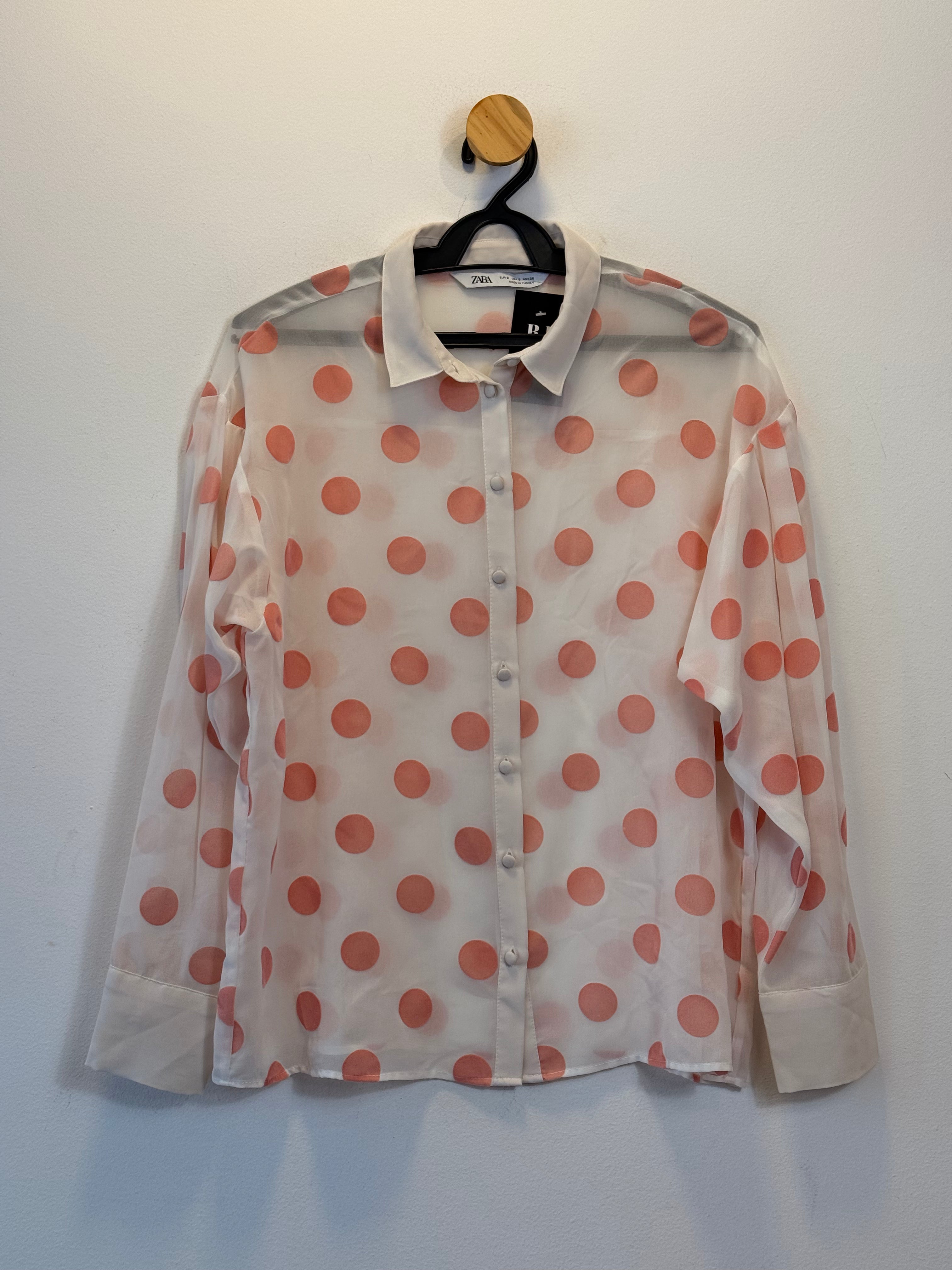 Camisa com Transparência Poá