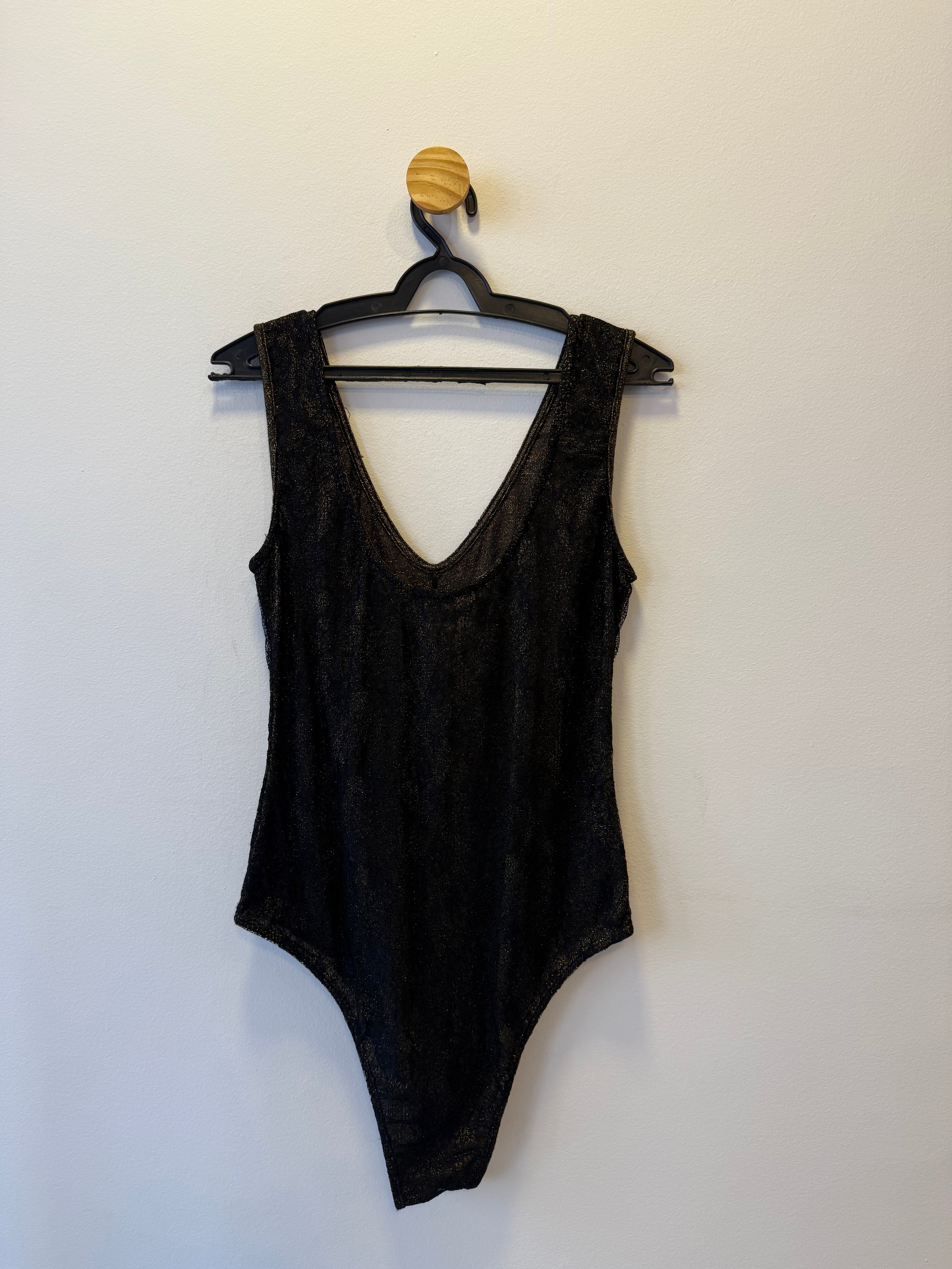 Body Preto Lurex