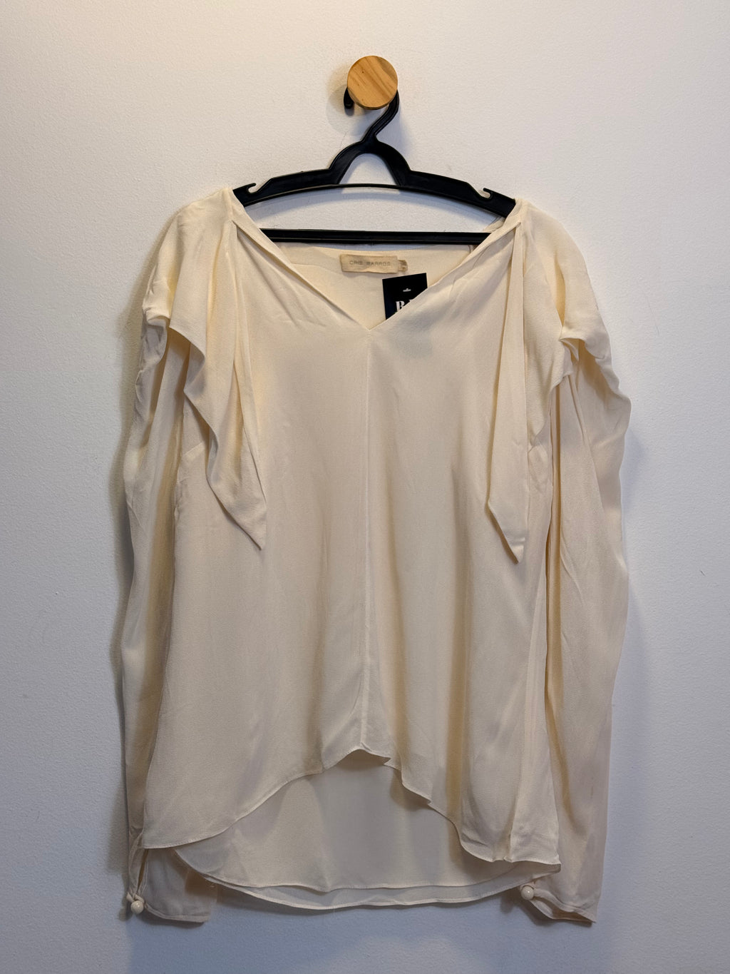 Blusa Manga Longa com Babados Cris Barros