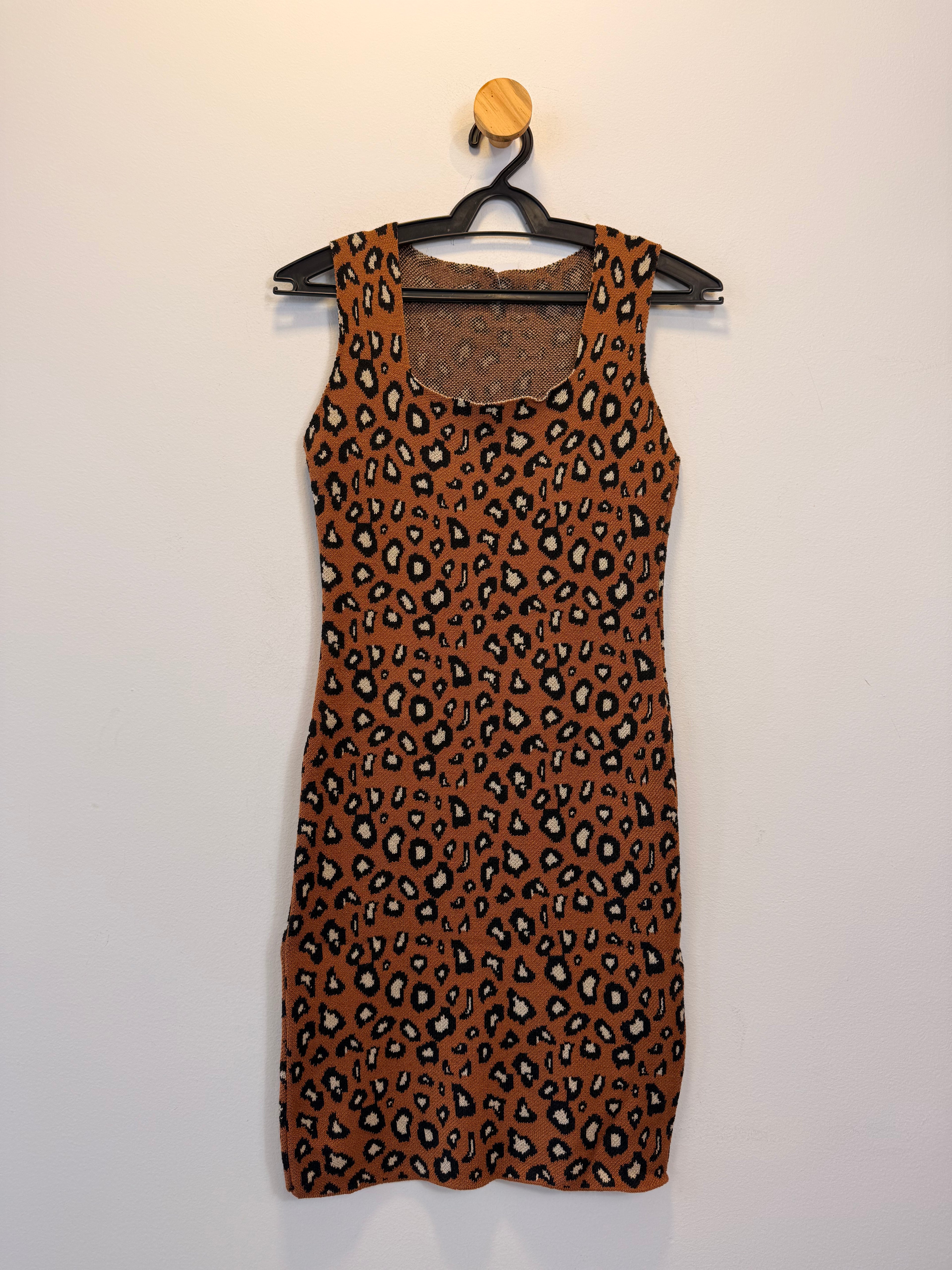 Vestido Animal Print em Malha