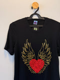 Blusa Preta com Estampa Coração