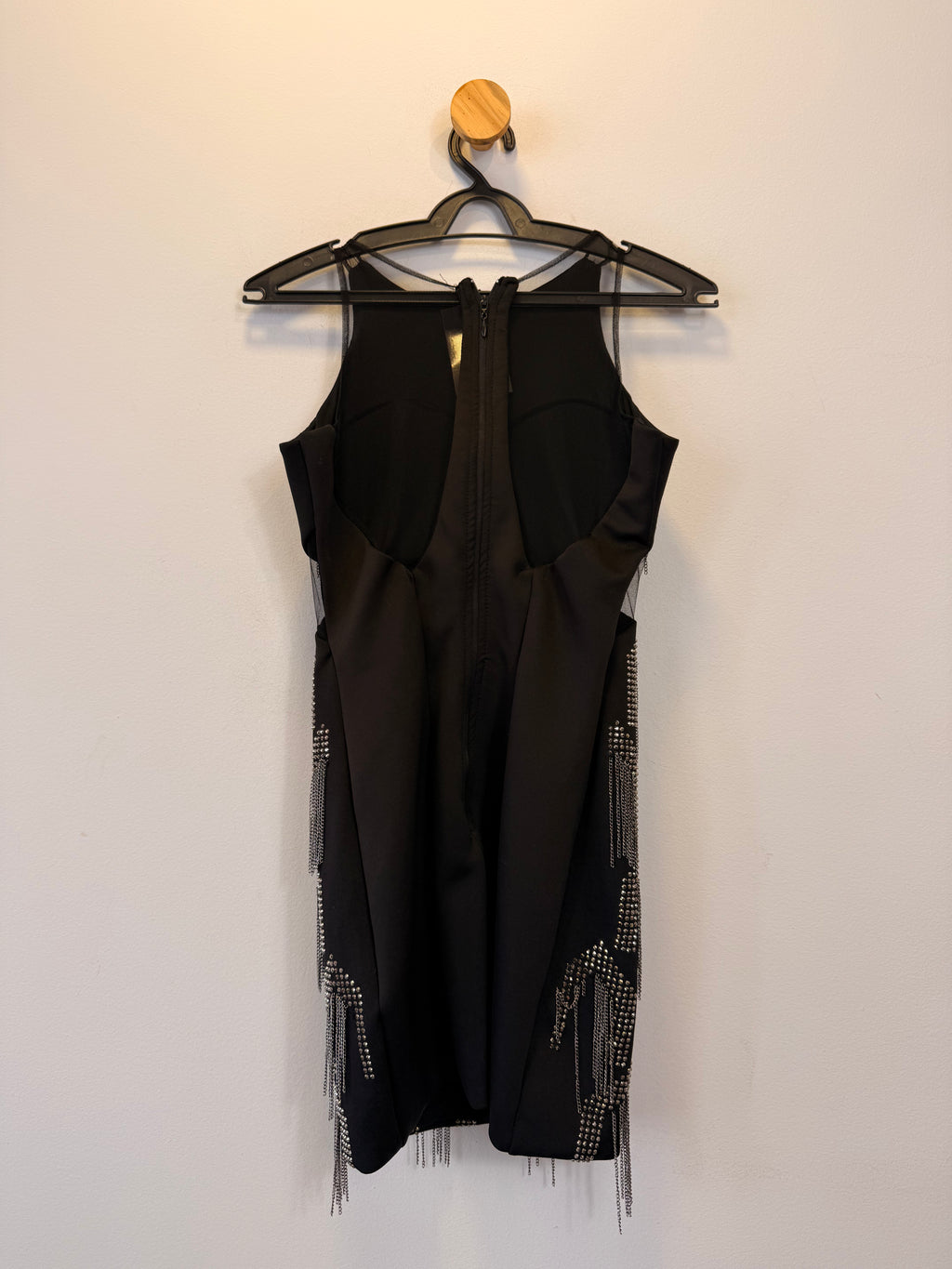 Vestido Curto com Brilhos Preto