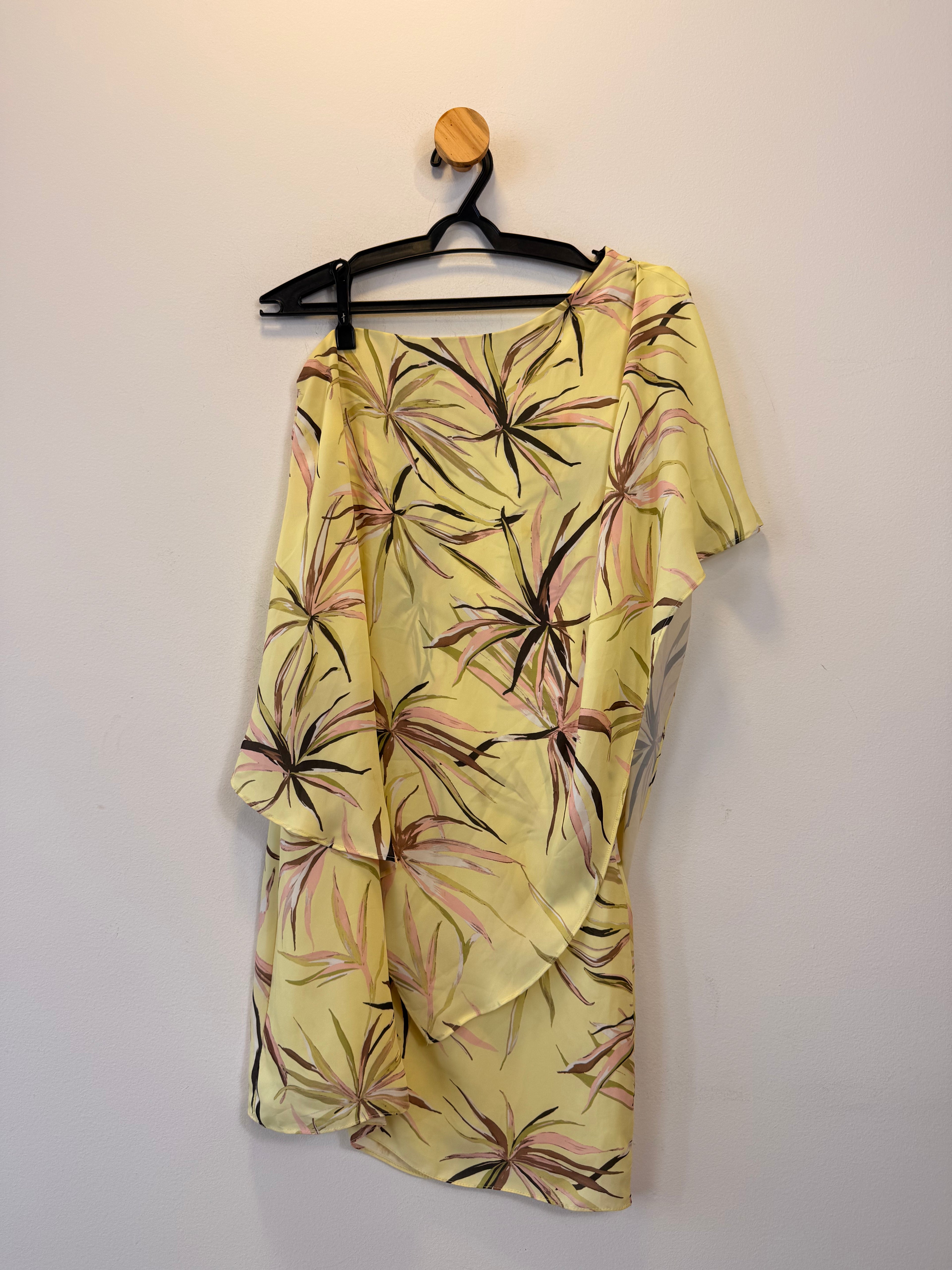 Vestido Amarelo Estampado Brooksfield