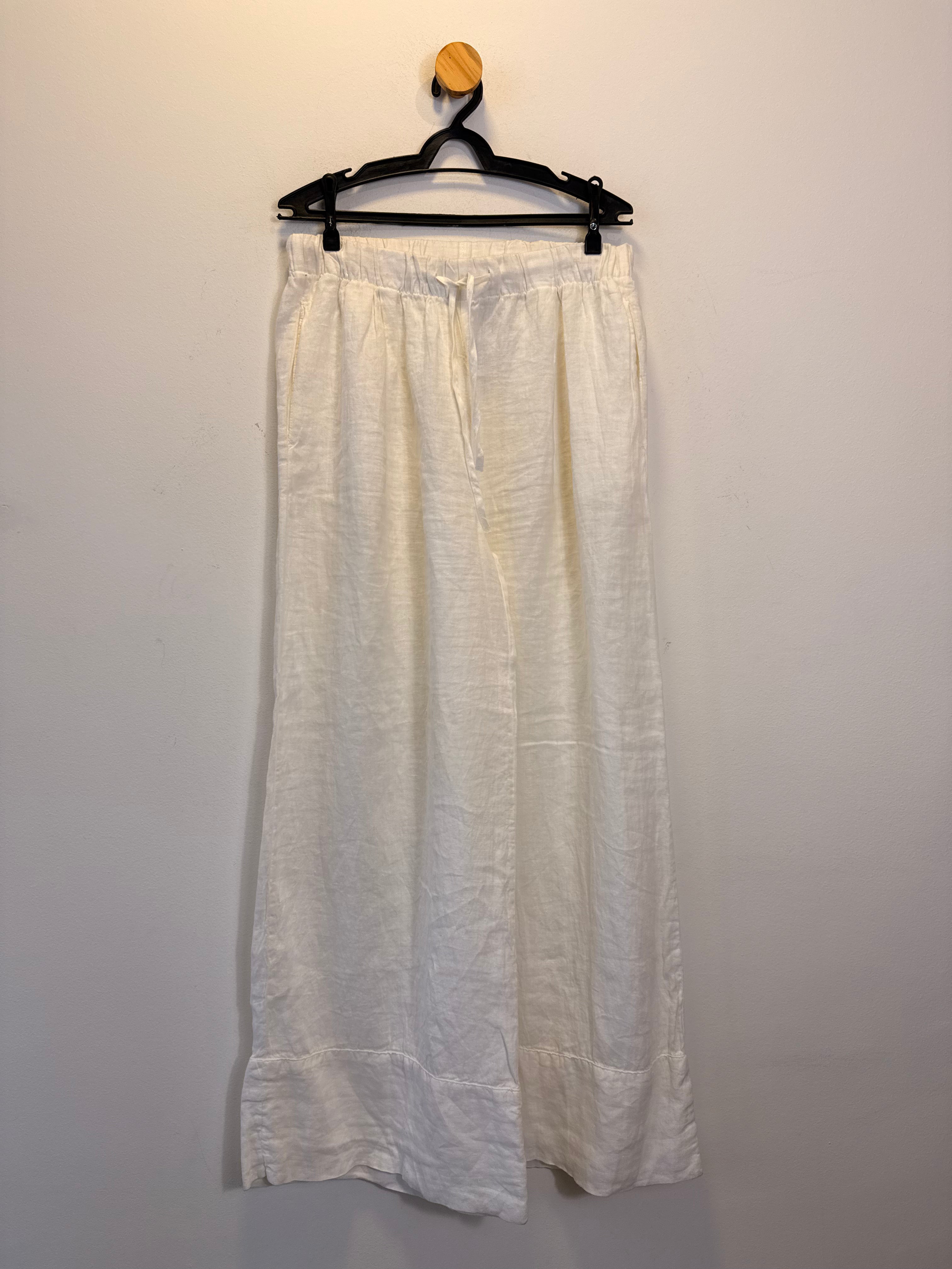 Calça de Linho Branca Zara