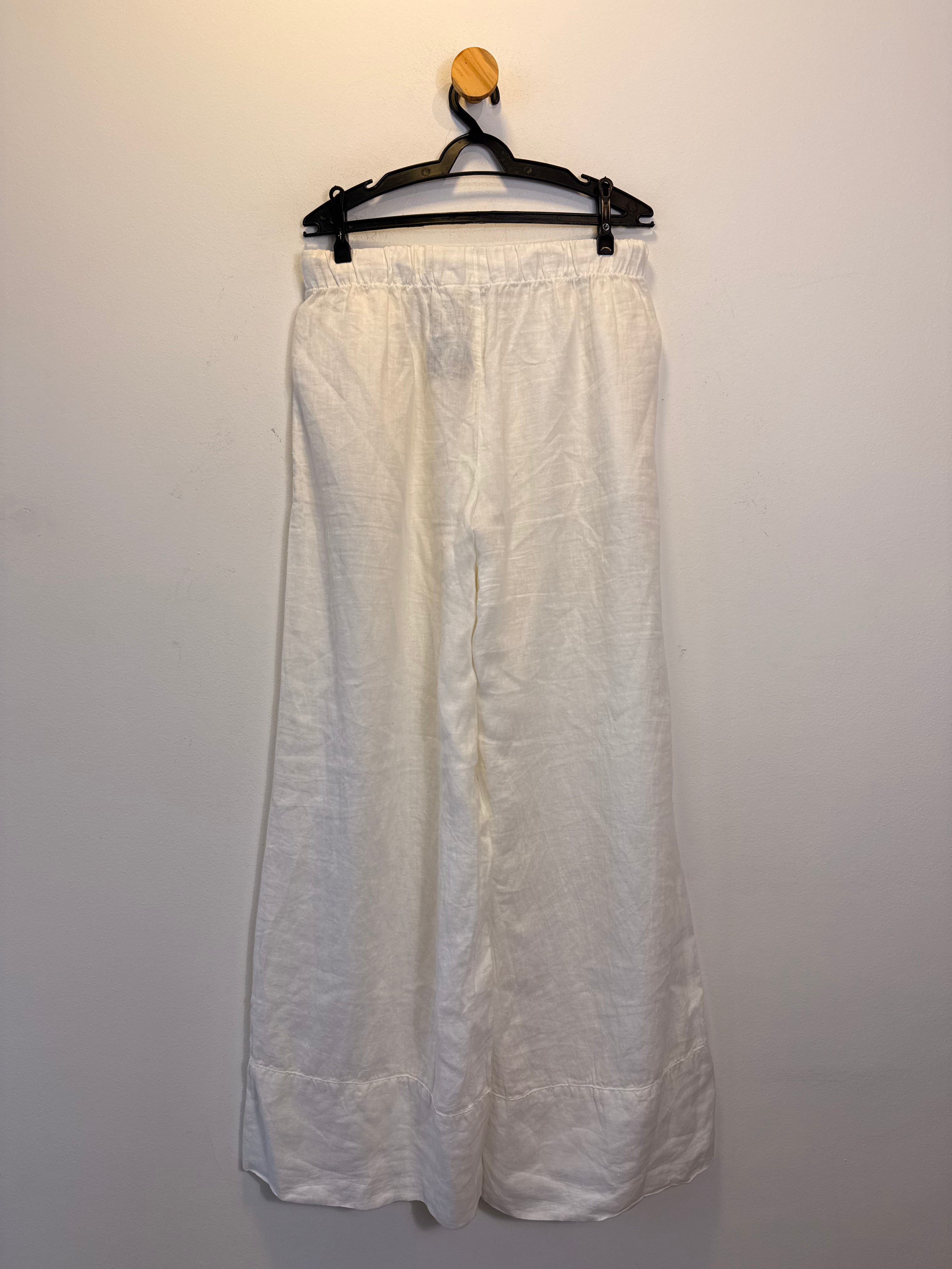 Calça de Linho Branca Zara