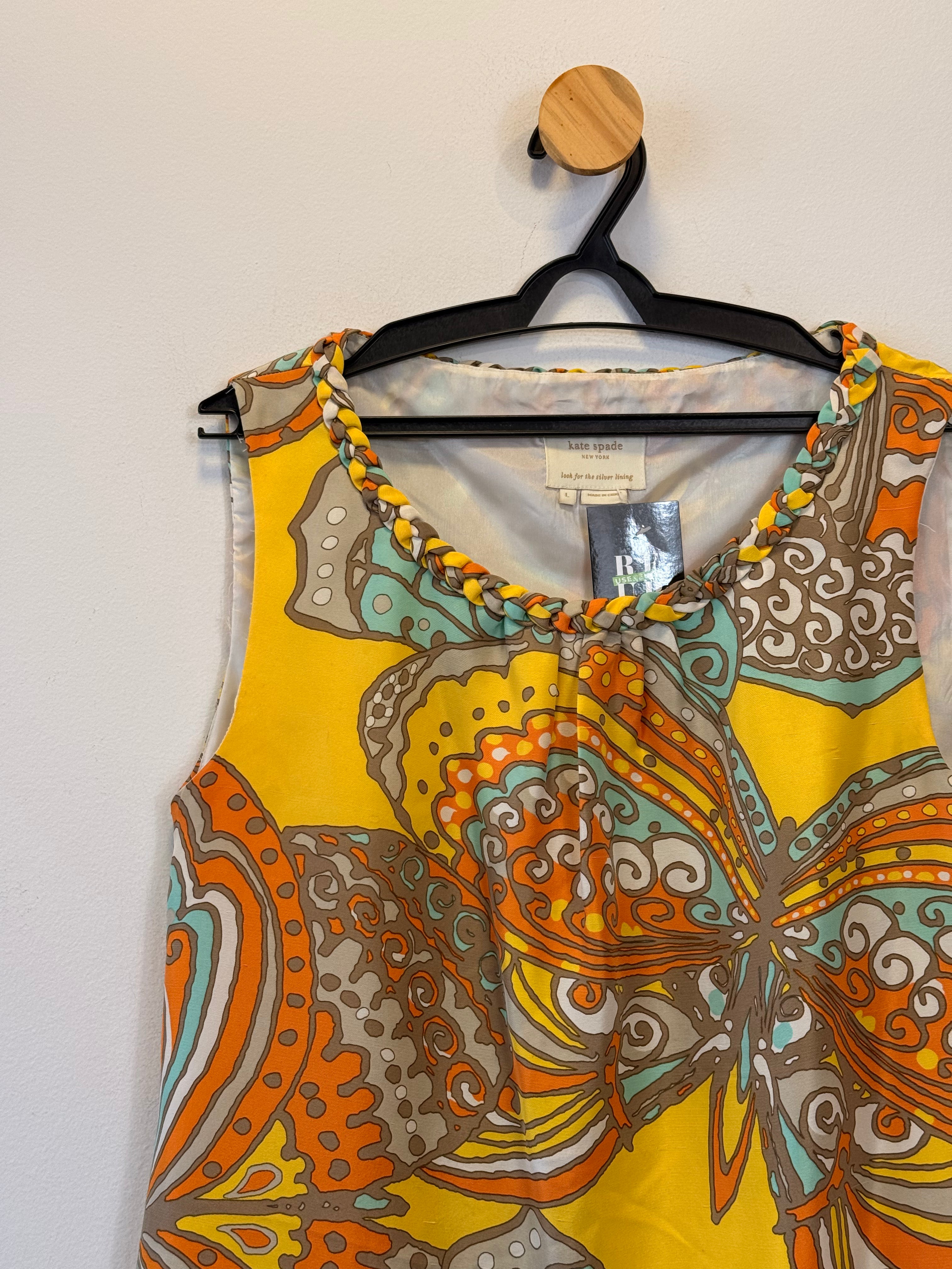 Vestido Amarelo Estampado Kate Spade