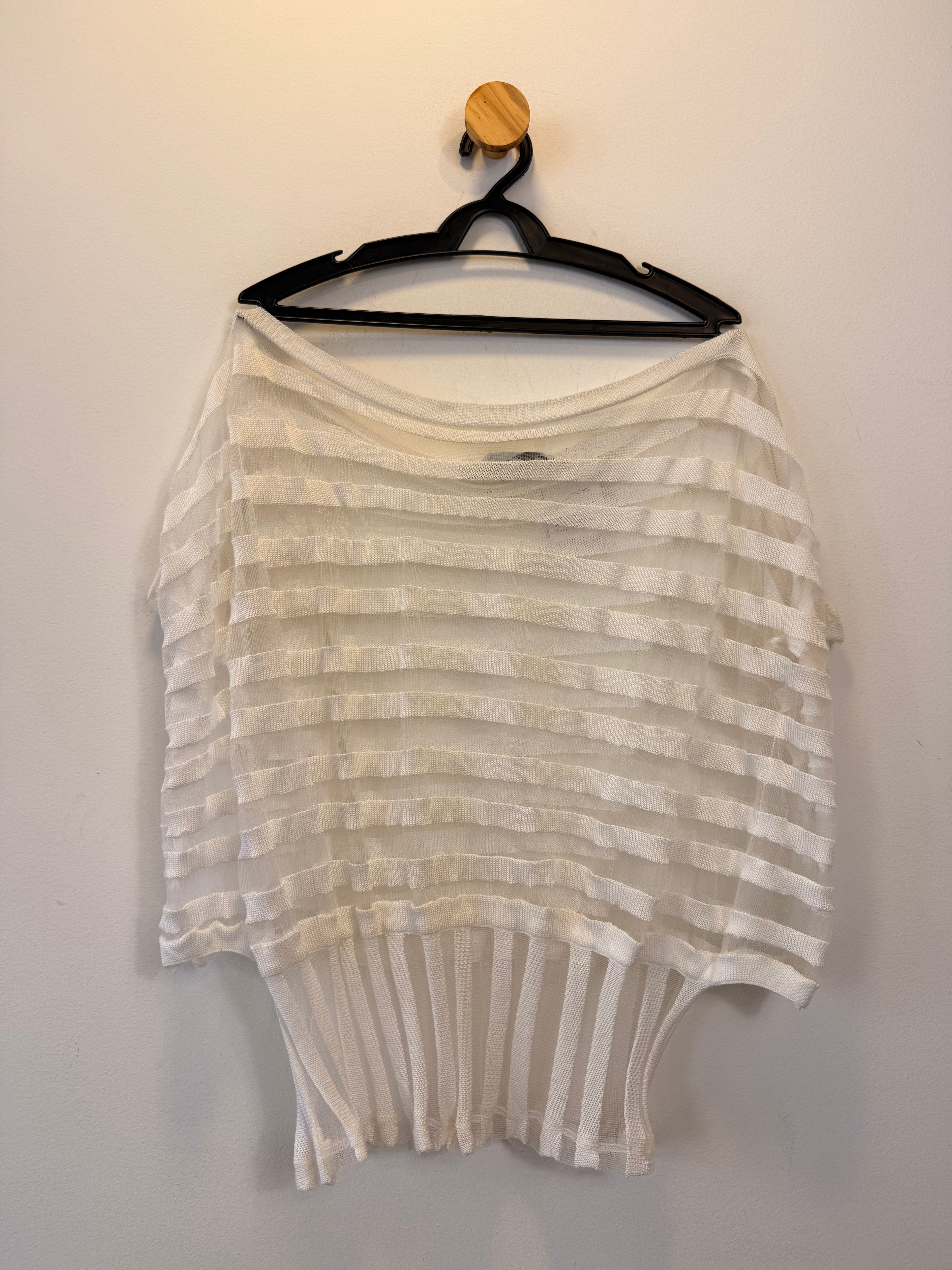 Blusa com Transparência Branca