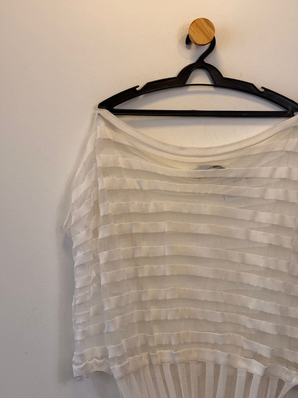 Blusa com Transparência Branca