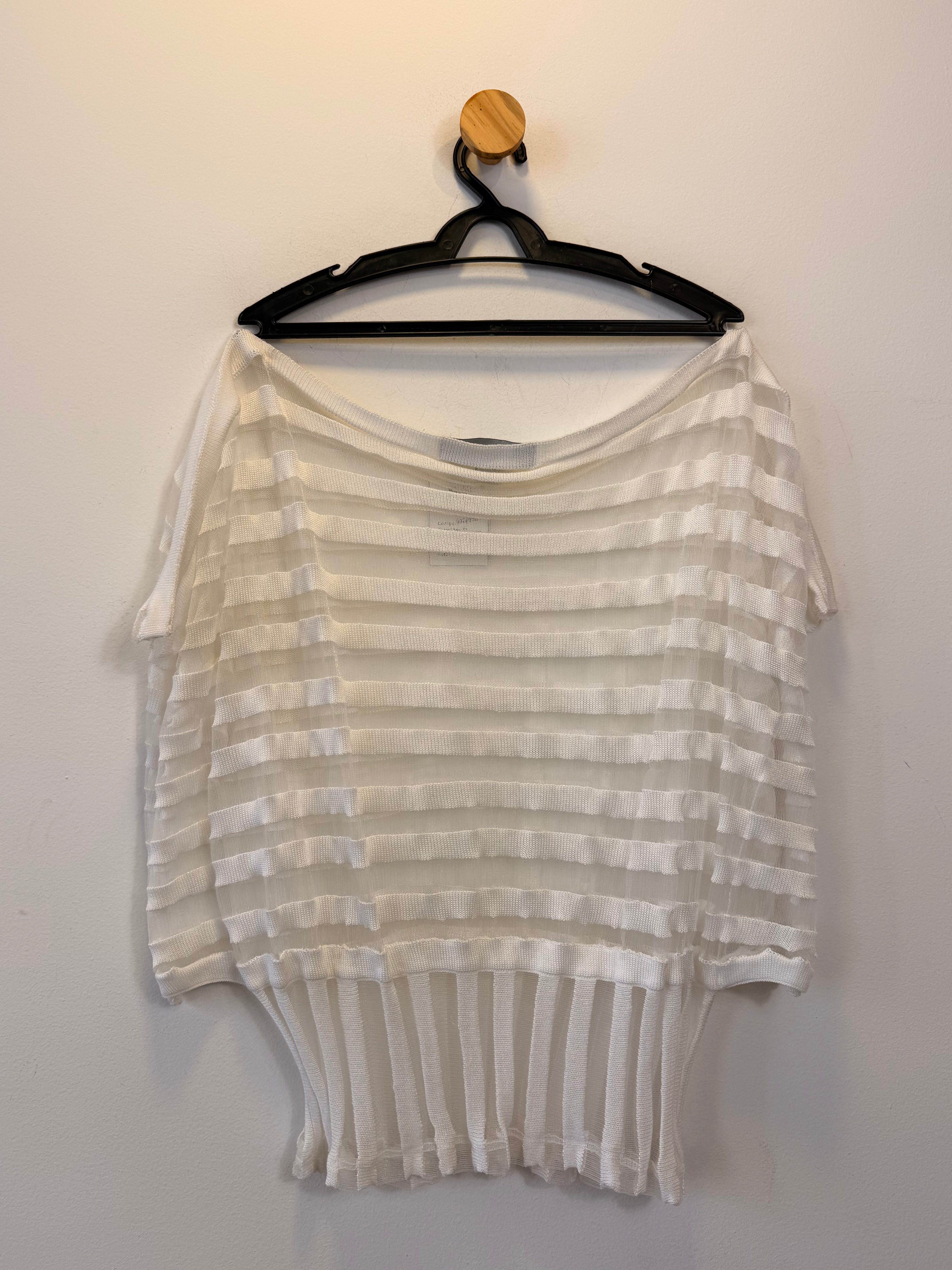 Blusa com Transparência Branca