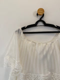 Cropped Babado Branco
