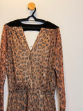 Vestido Animal Print Borda Barroca
