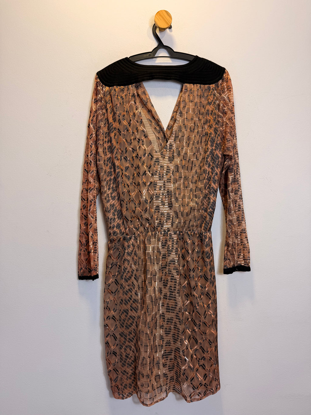 Vestido Animal Print Borda Barroca