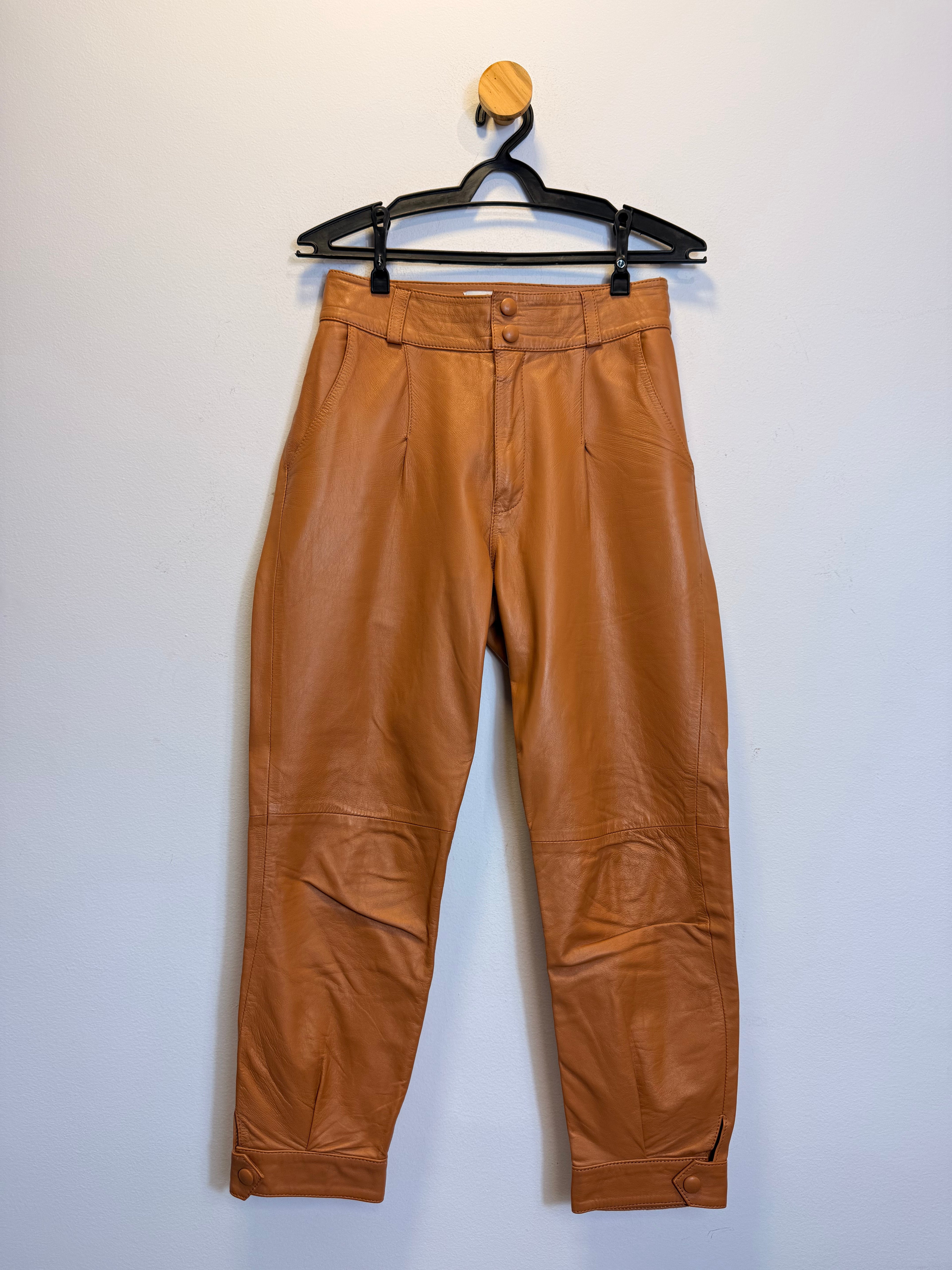 Calça Couro Terracota