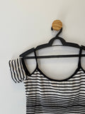Cropped Listrado P&B