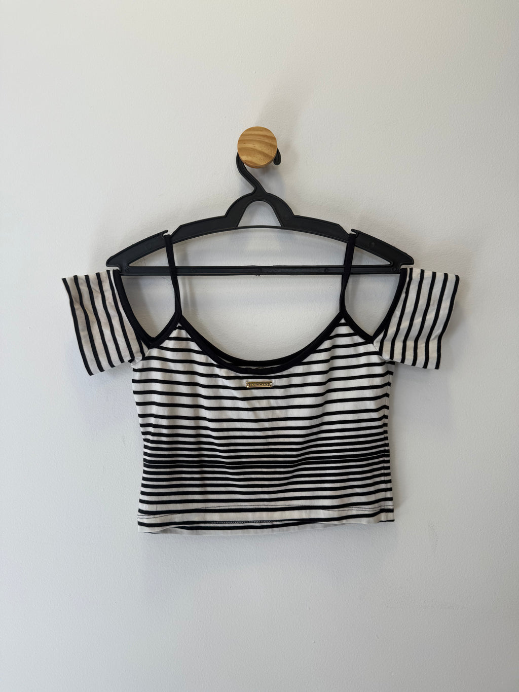 Cropped Listrado P&B