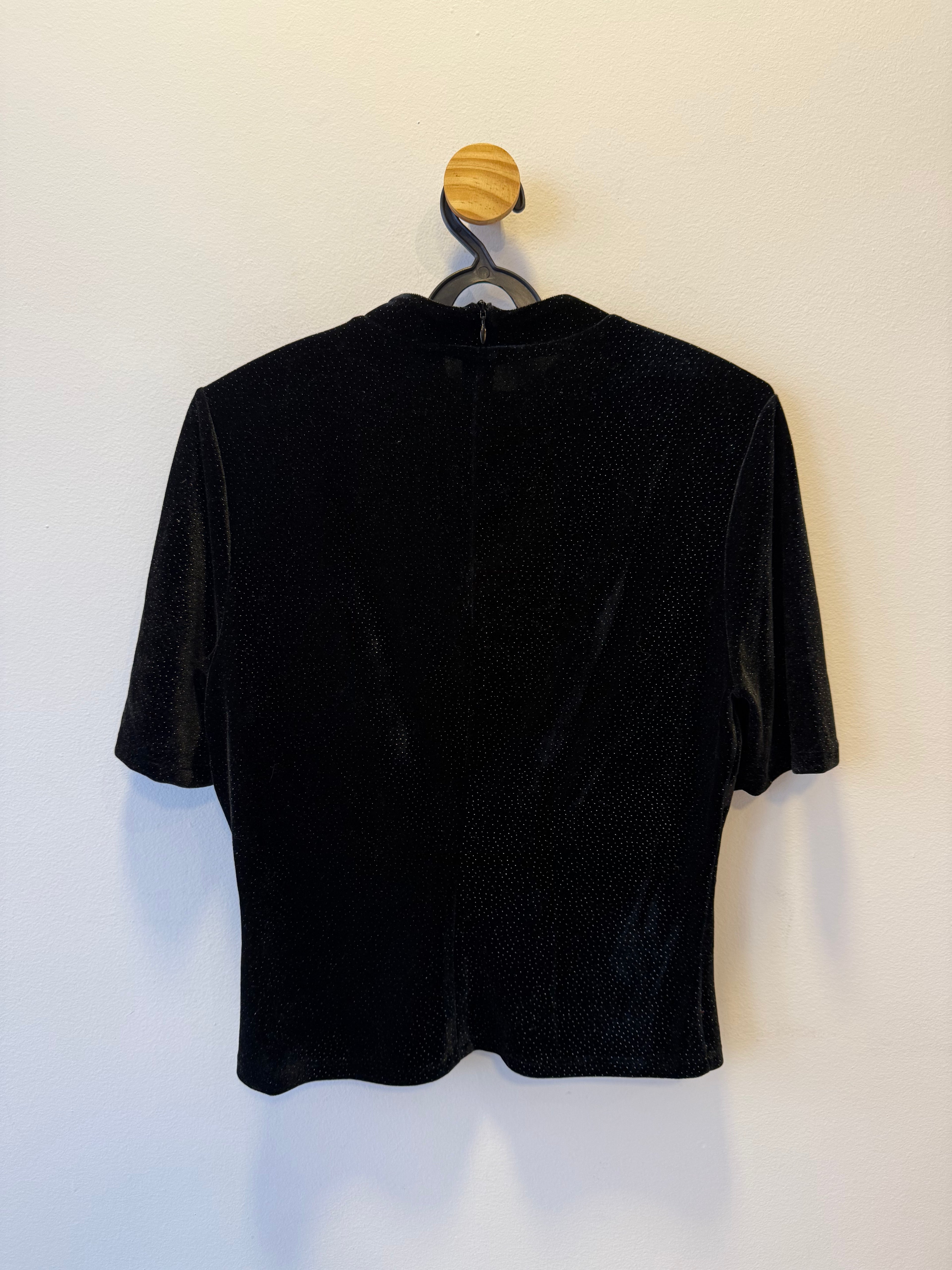 Blusa Preta Brilhosa