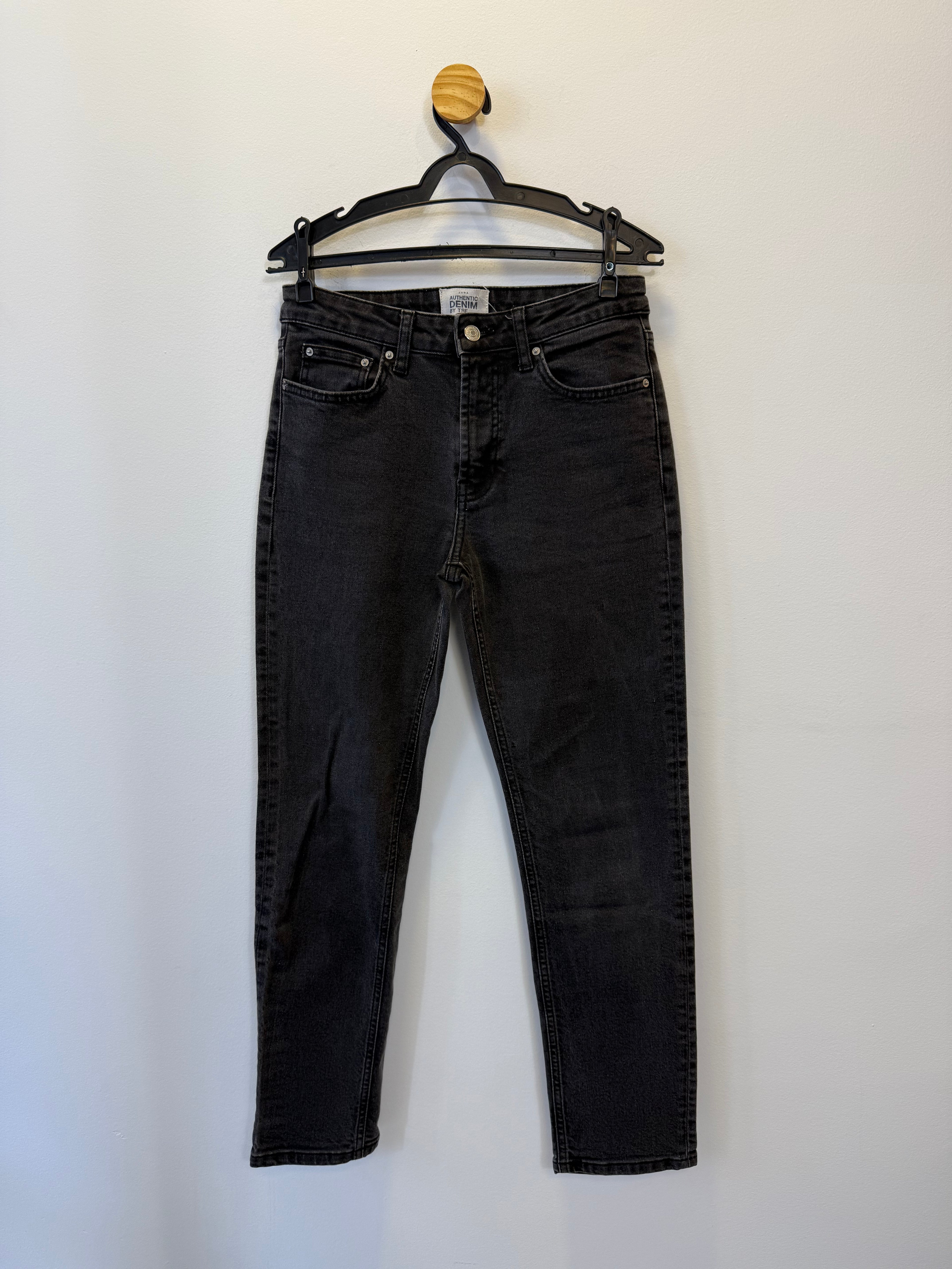 Calça Jeans Mom Preta Zara