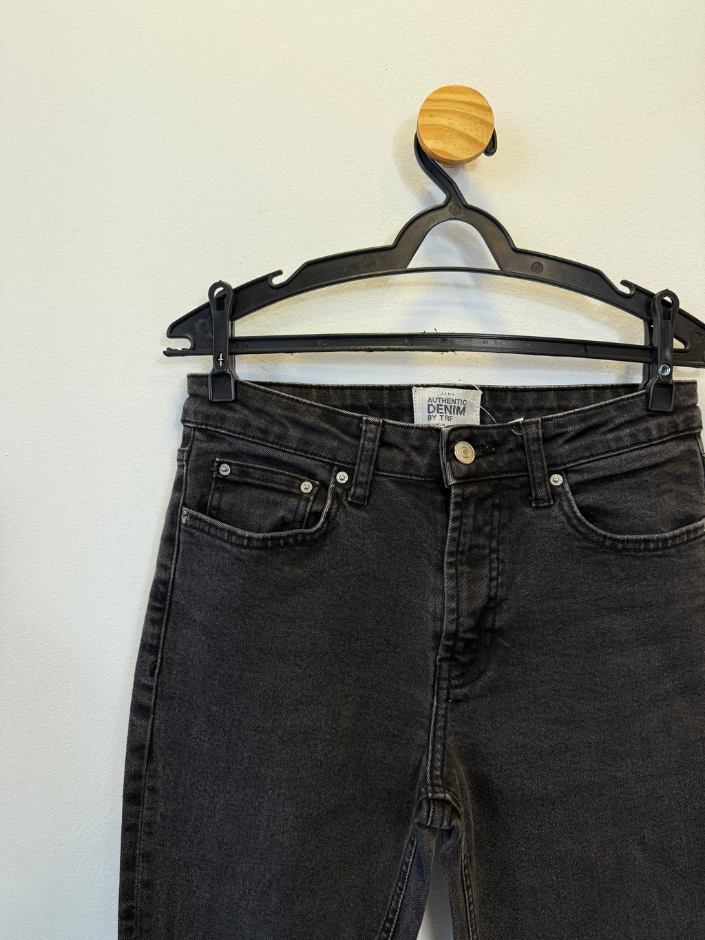 Calça Jeans Mom Preta Zara