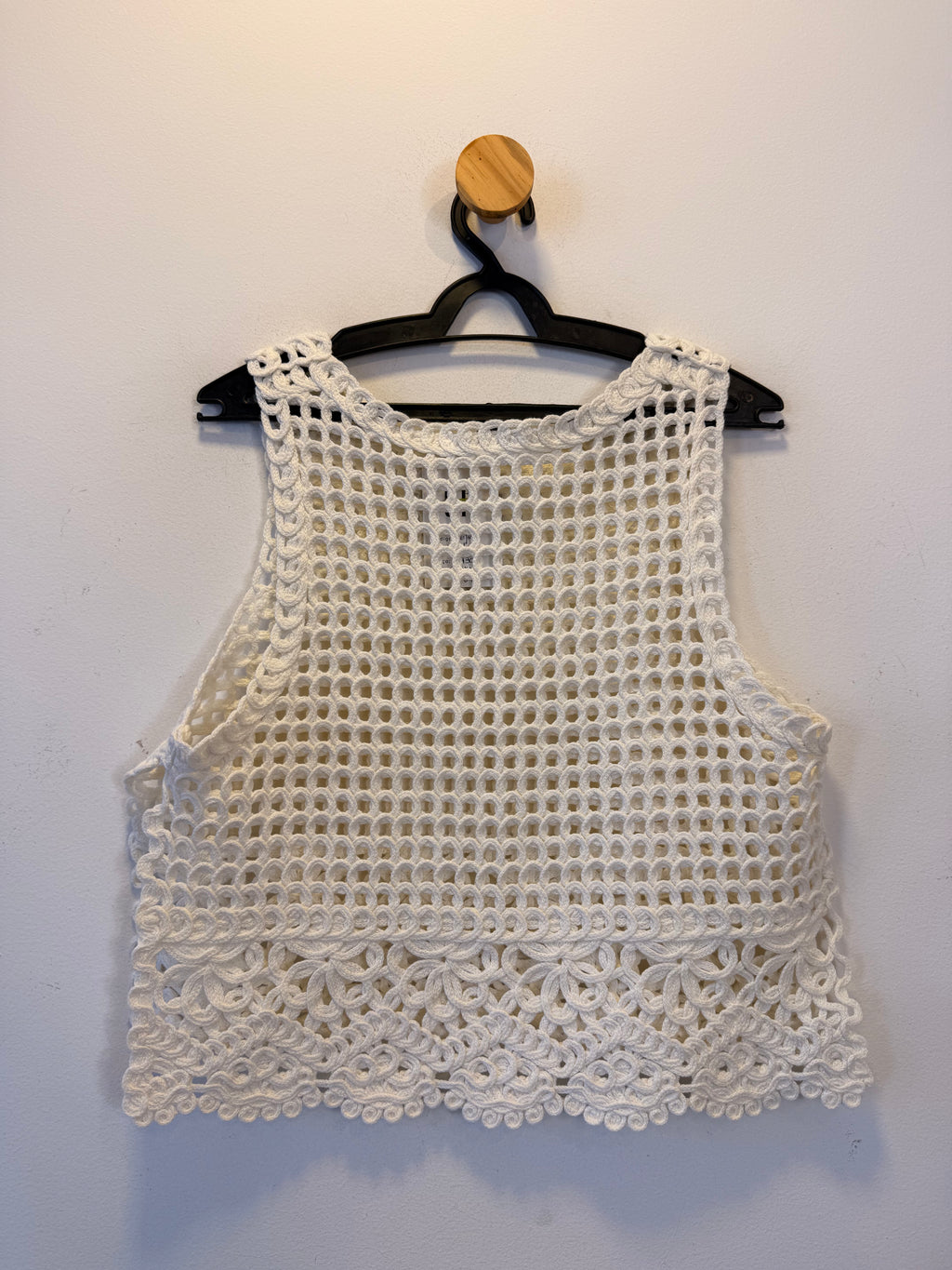 Blusa Branca Tricot Zara