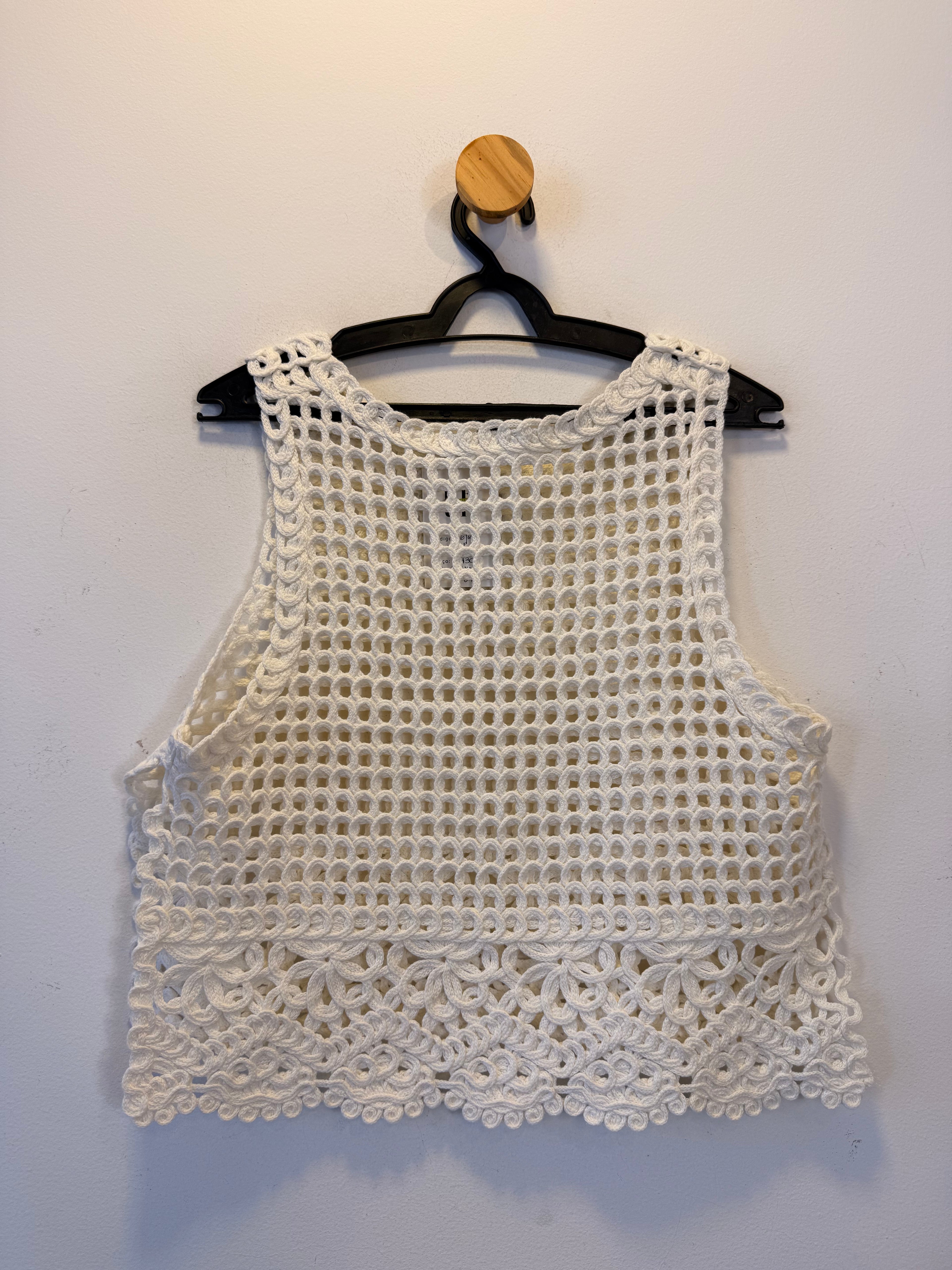 Blusa Branca Tricot Zara