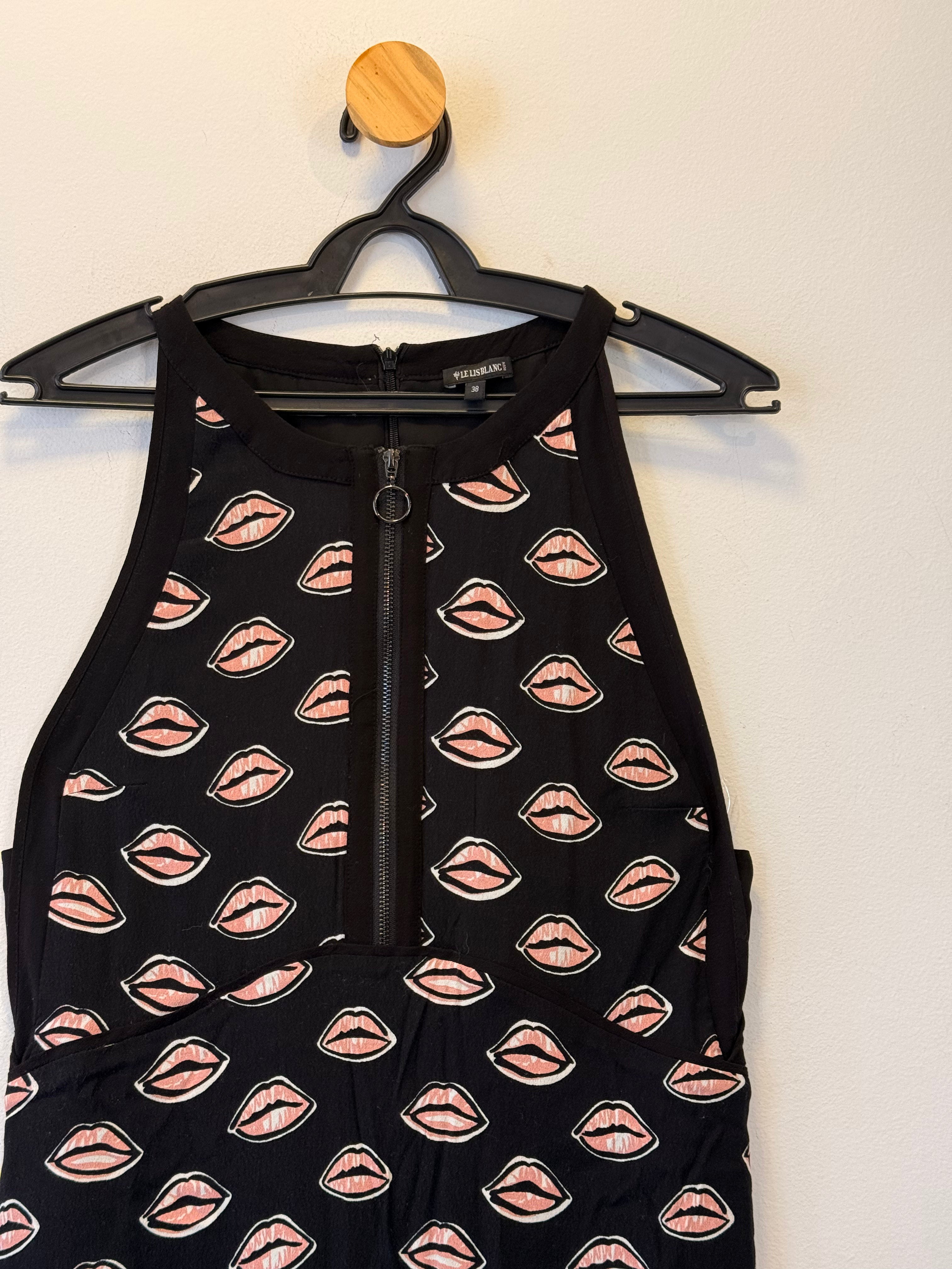 Vestido Preto Estampado Le Lis Blanc