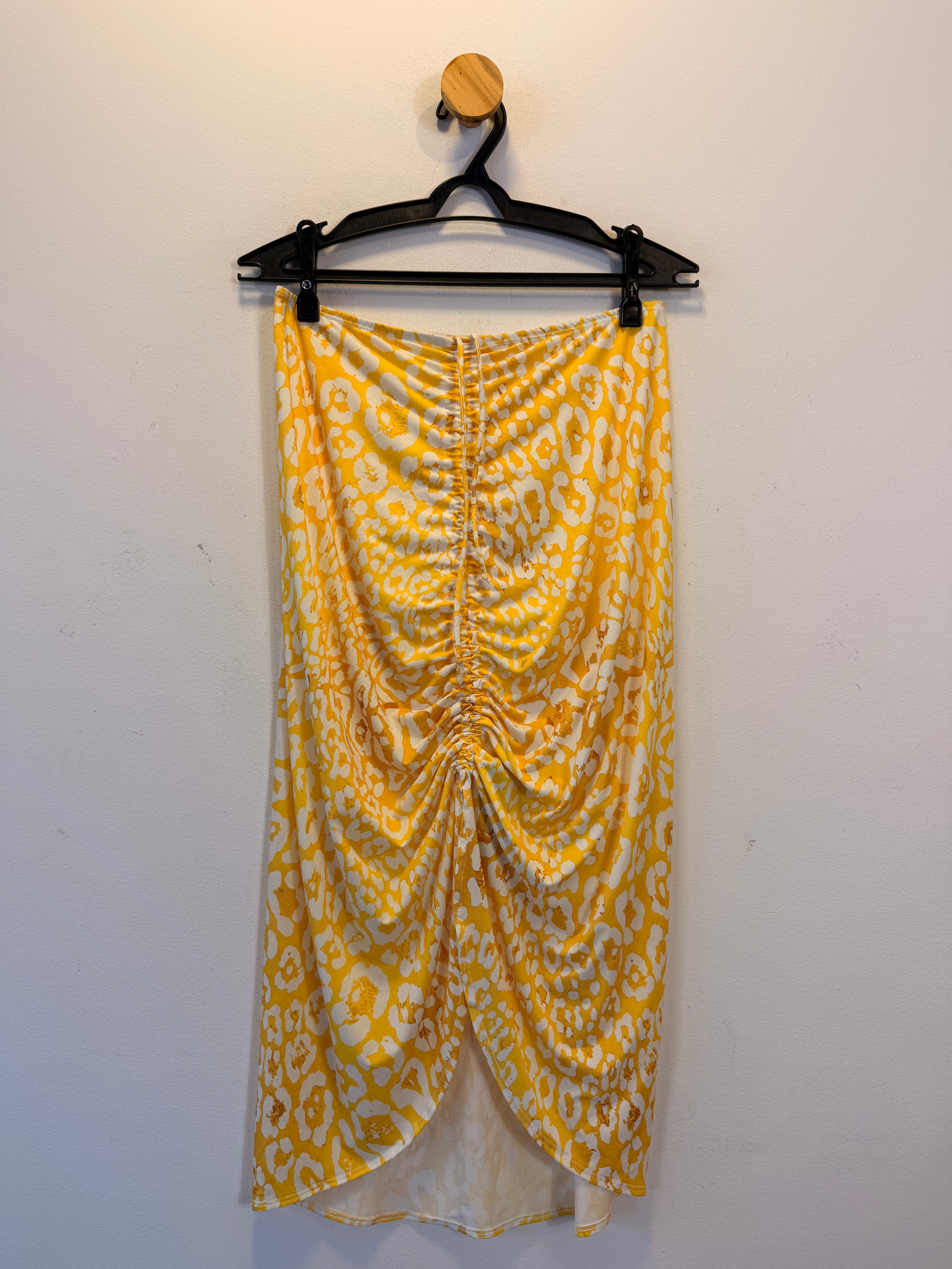 Saia Amarela Animal Print Ingritta
