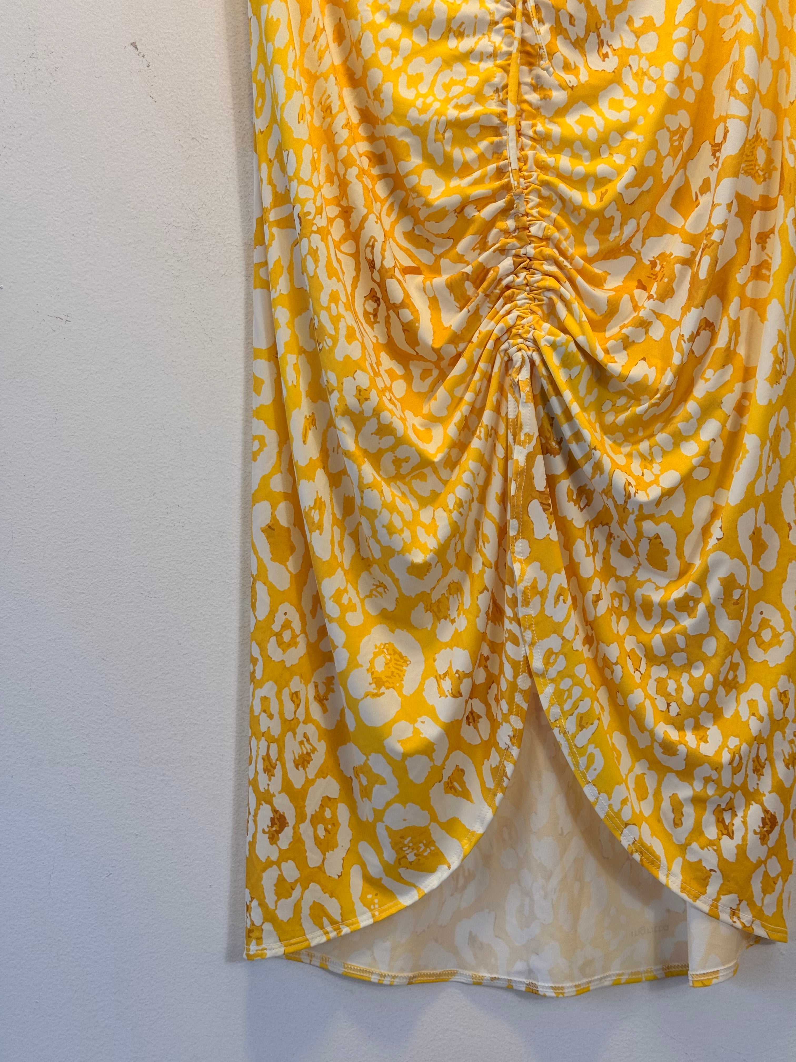Saia Amarela Animal Print Ingritta