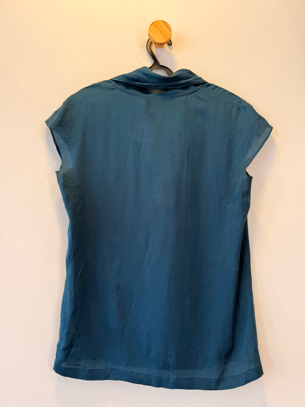 Blusa Azul de Seda