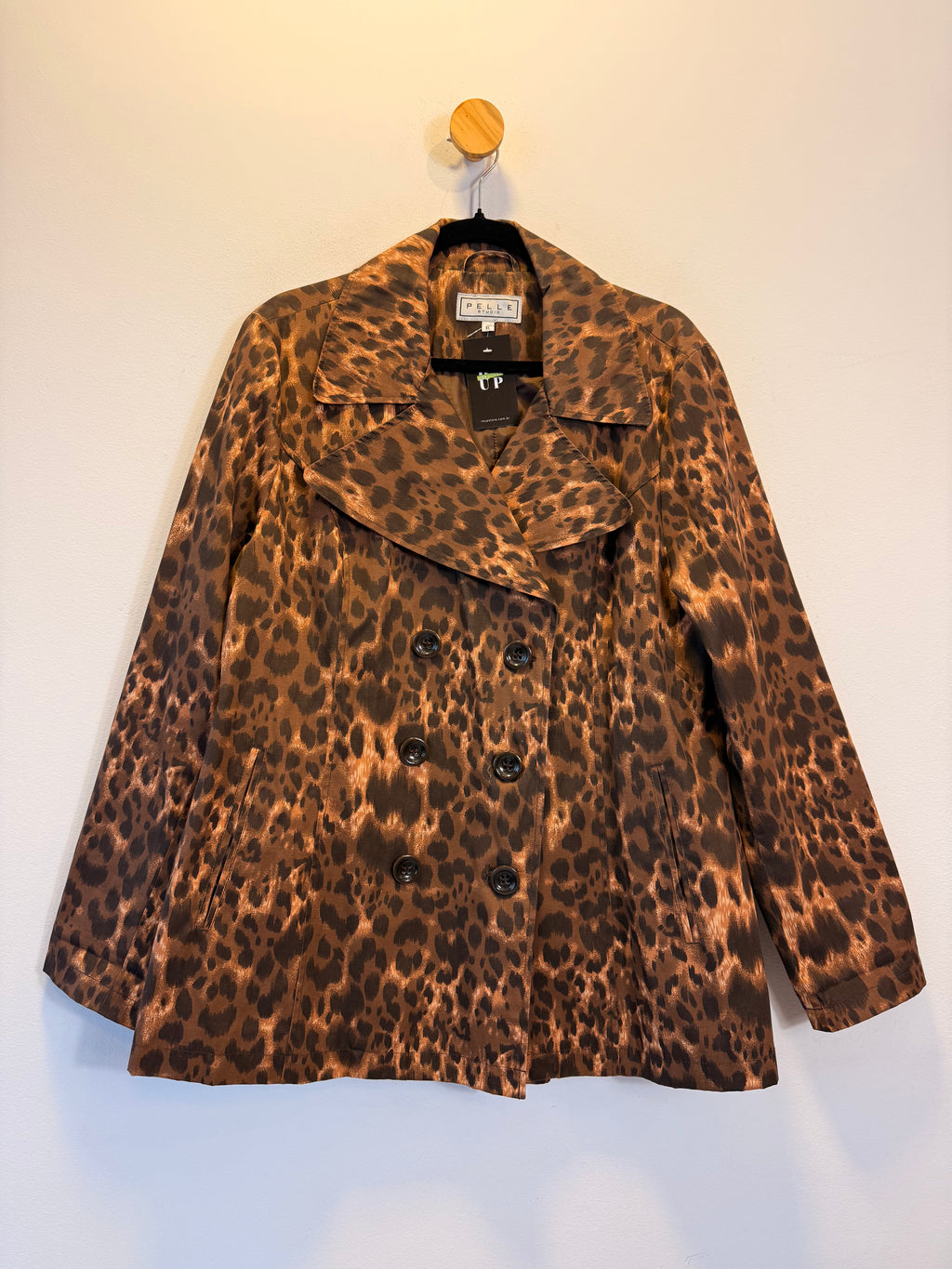 Casaco Animal Print Pelle