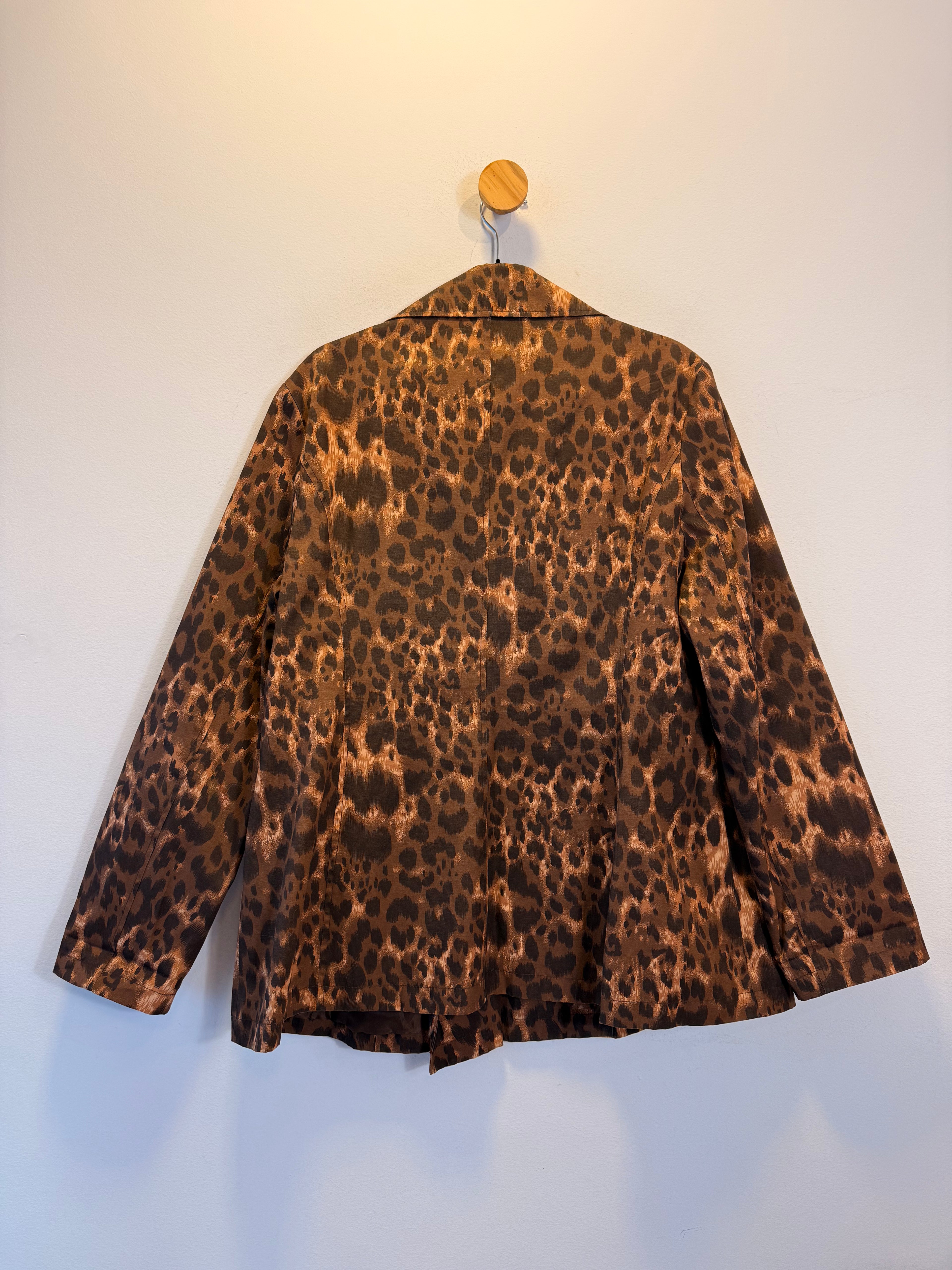 Casaco Animal Print Pelle