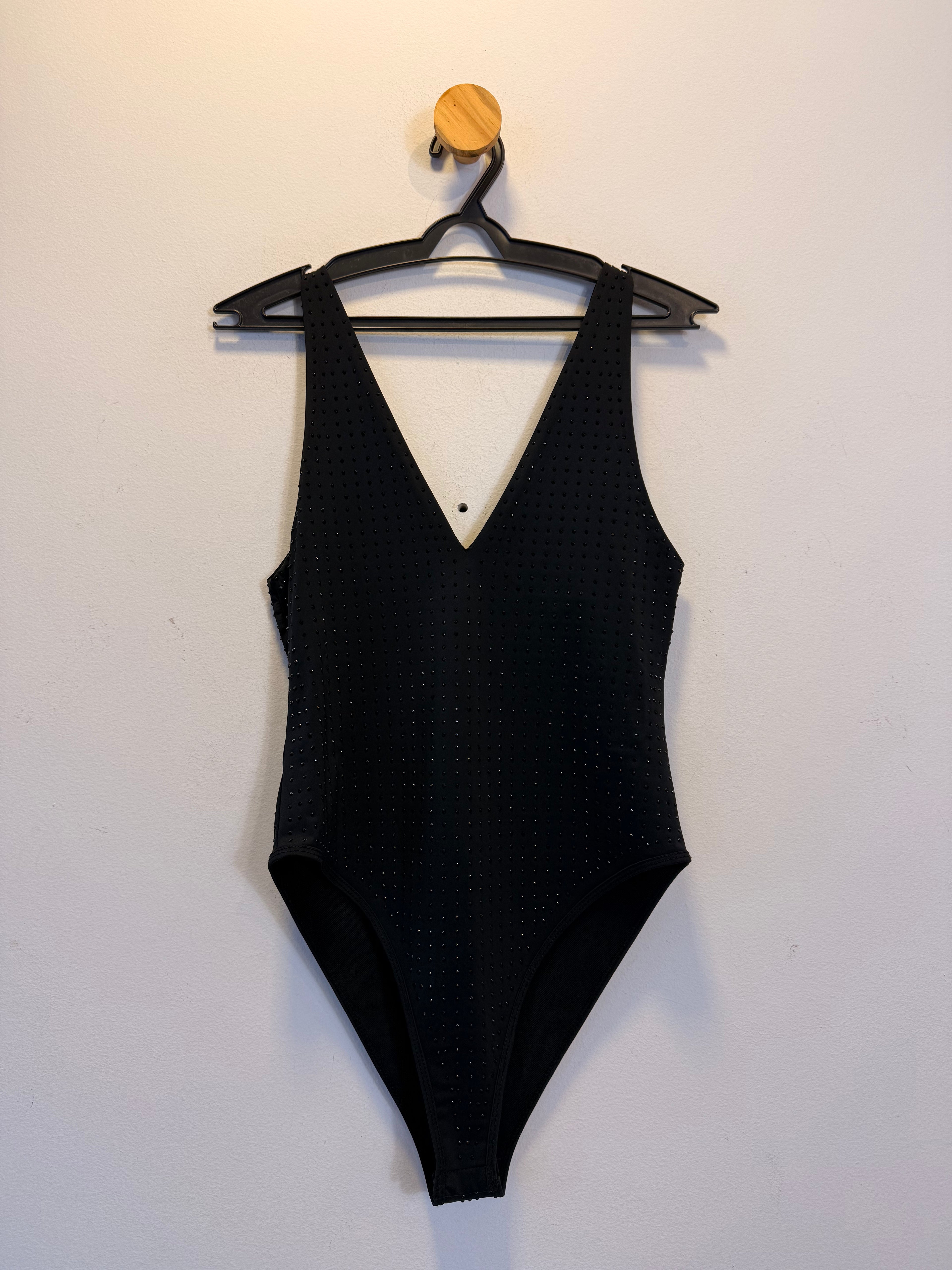 Body Preto com Brilho Zara