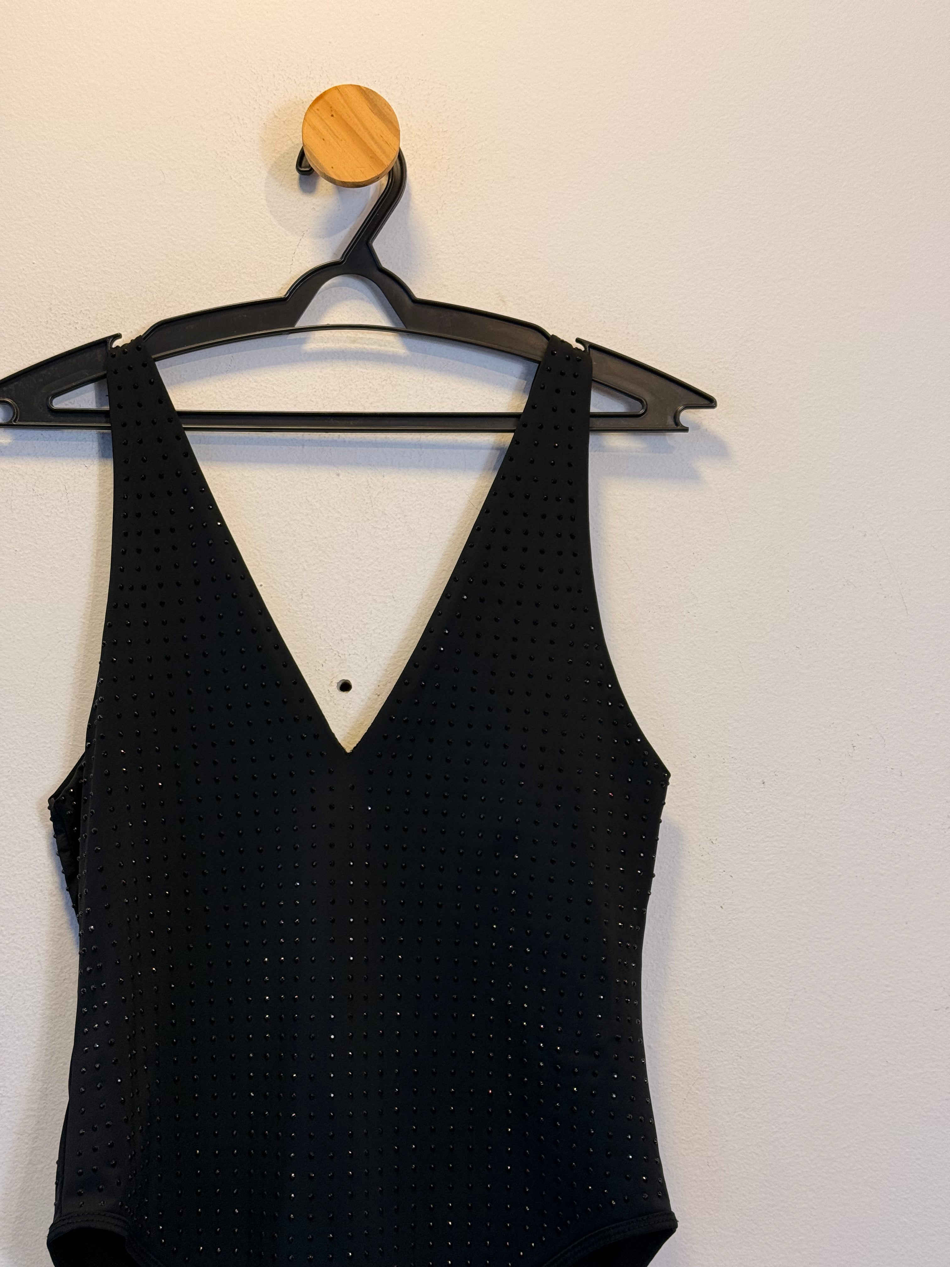 Body Preto com Brilho Zara