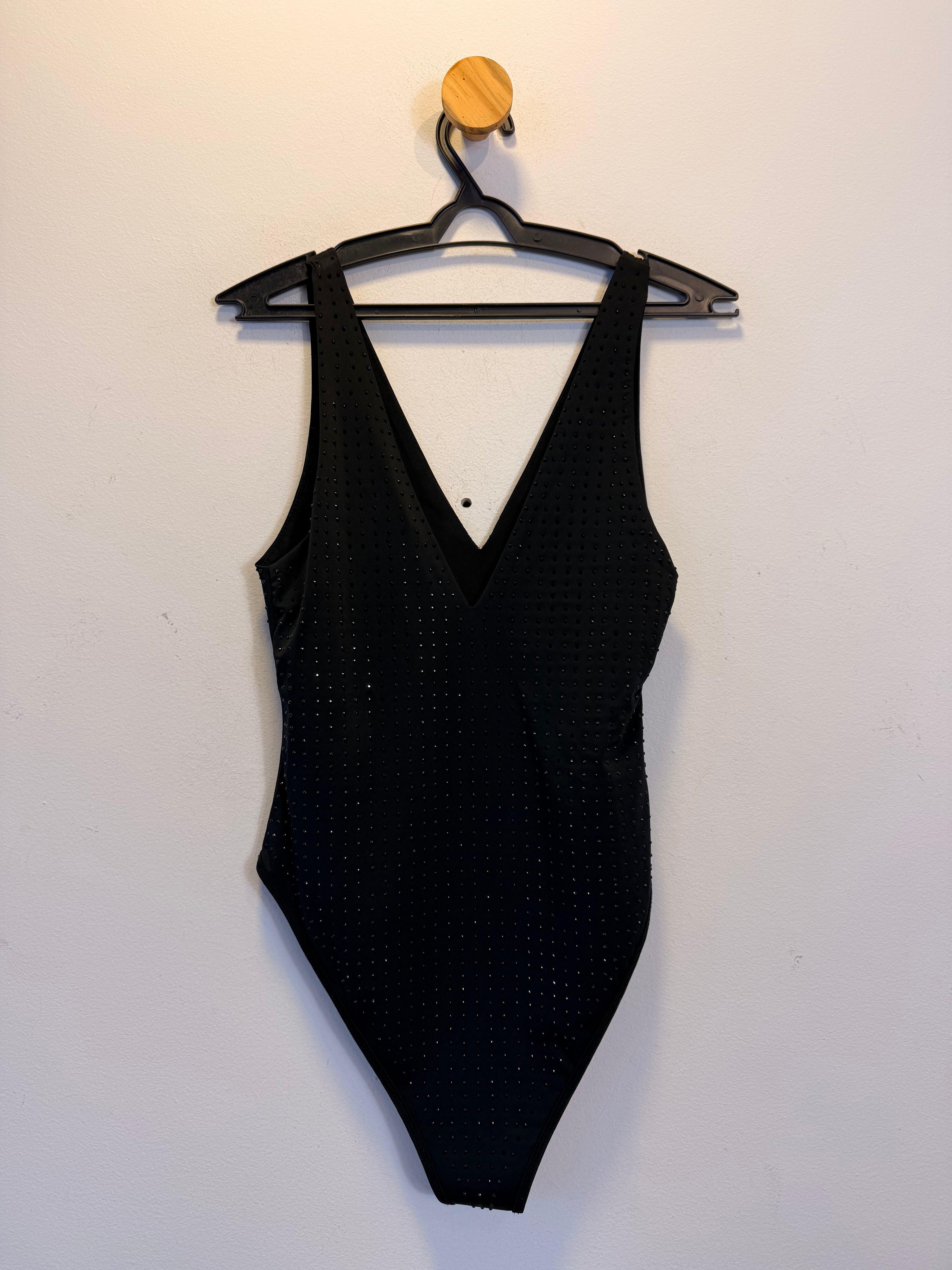 Body Preto com Brilho Zara