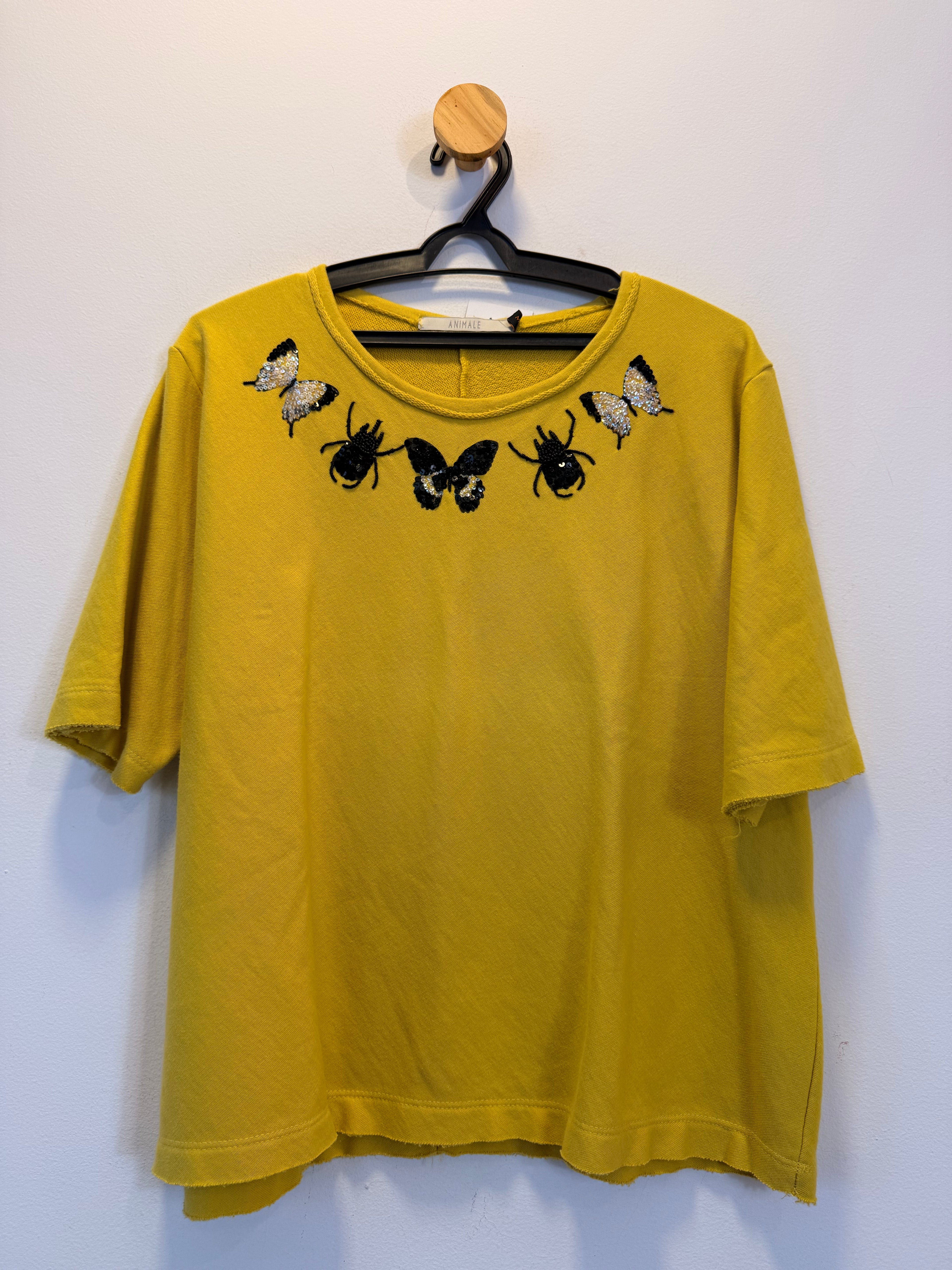 Blusa Bordada Amarela Animale