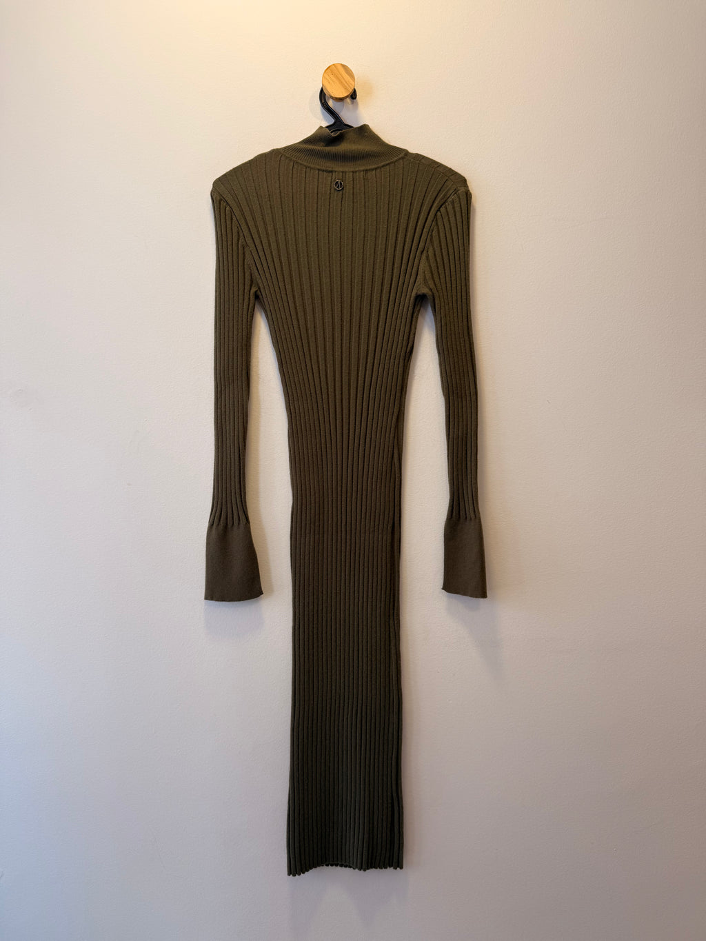 Vestido Manga Longa Verde Militar