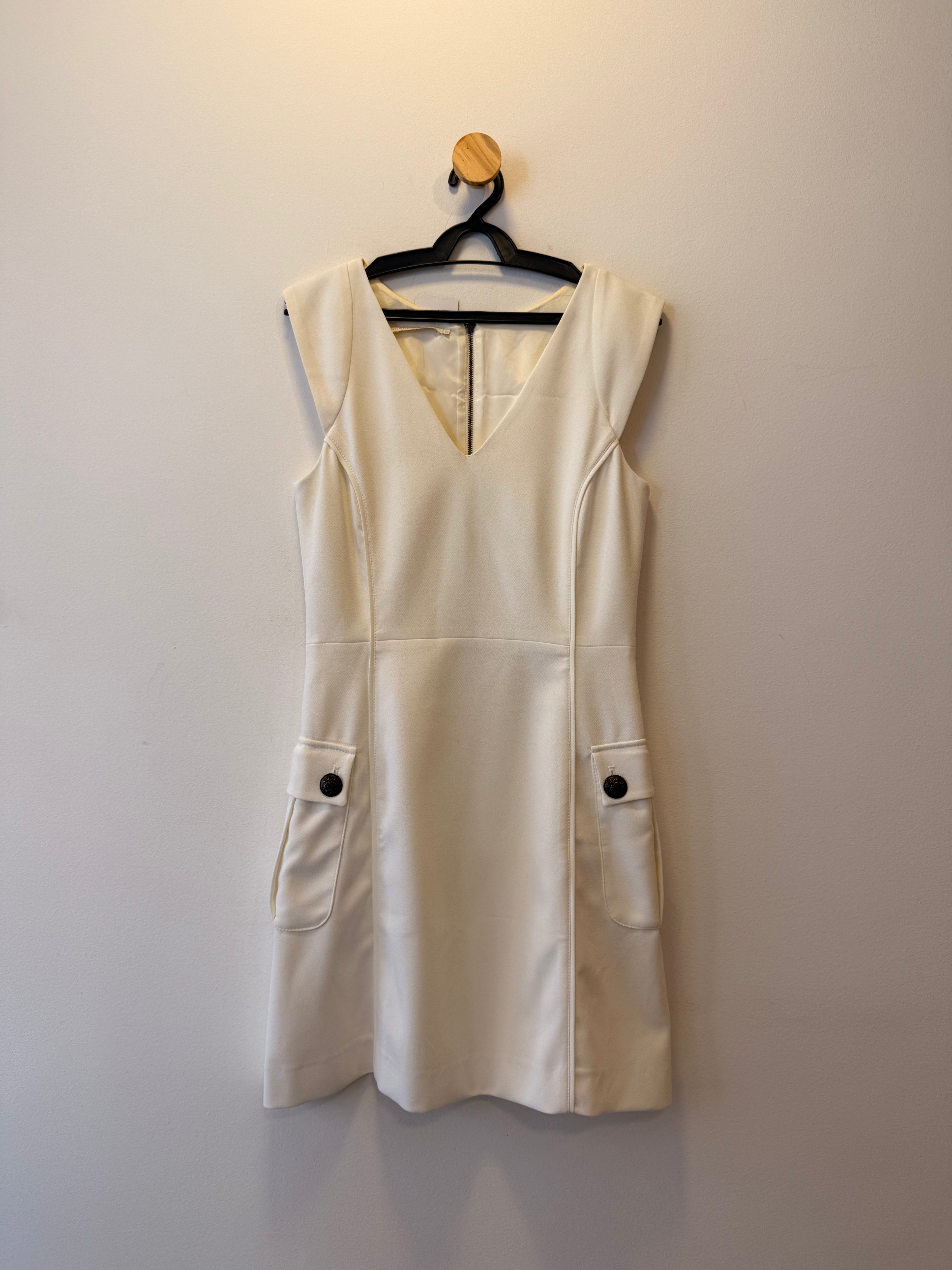 Vestido Branco Manga Cavada
