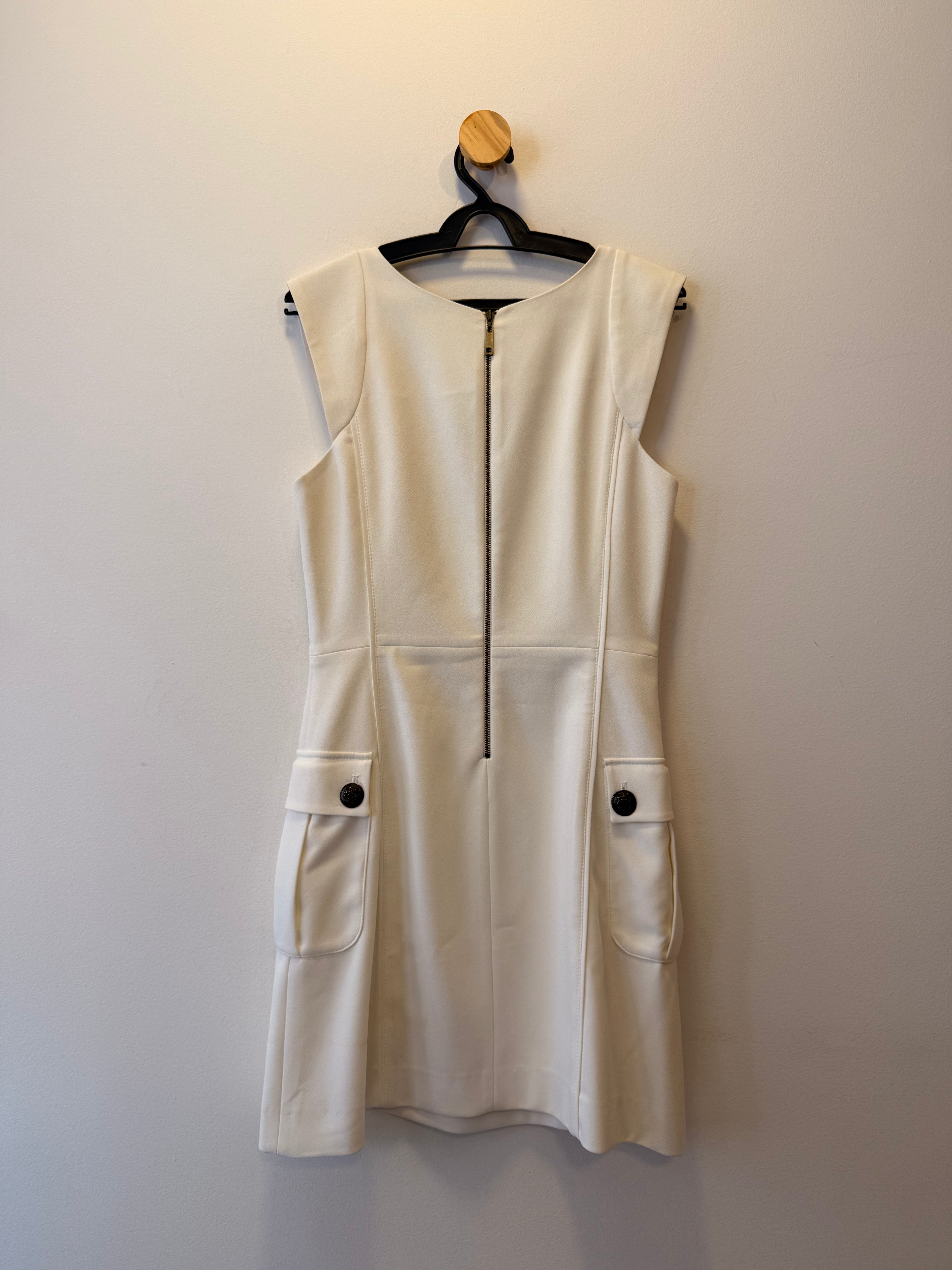 Vestido Branco Manga Cavada