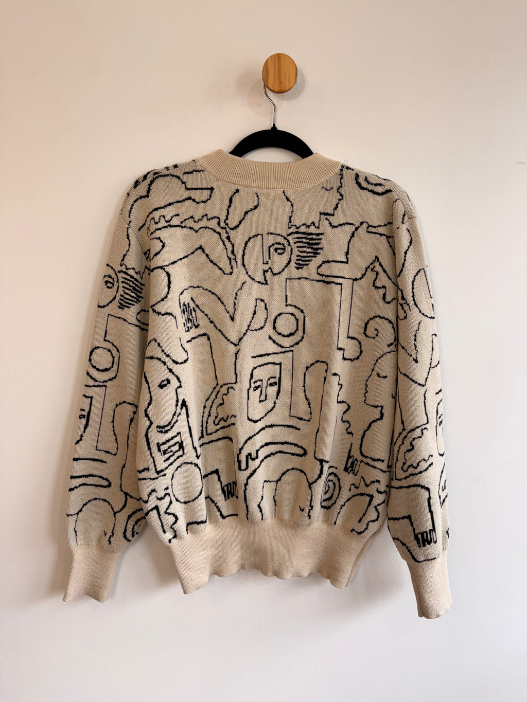 Tricot Bege Estampado
