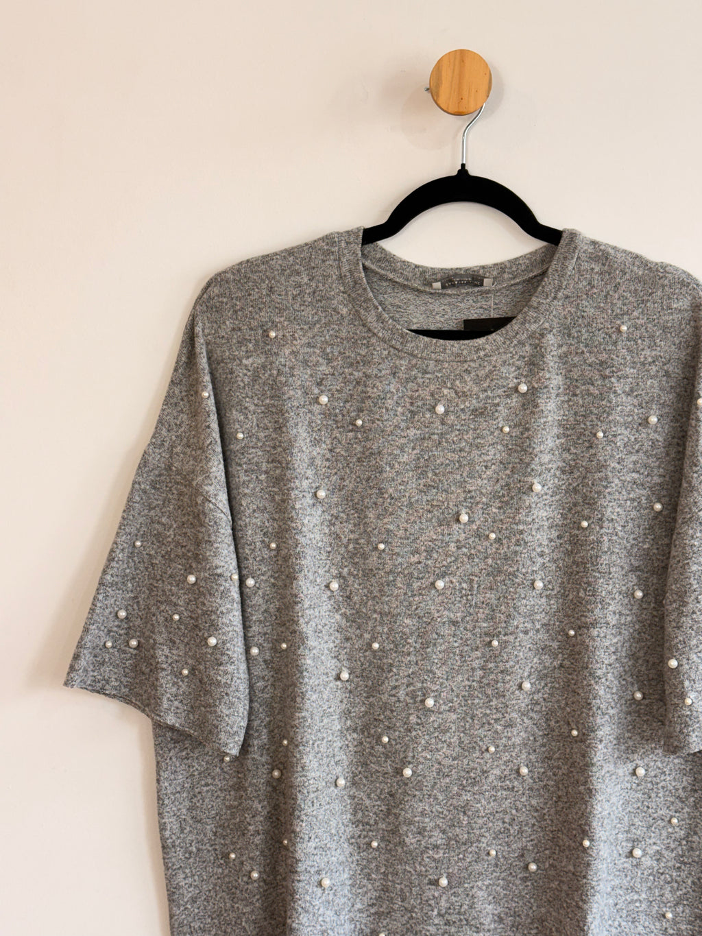 Blusa Cinza em Malha Zara