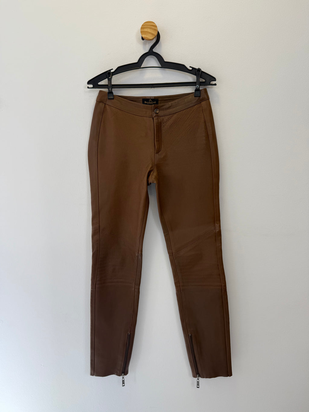 Calça Montaria em Couro Caramelo