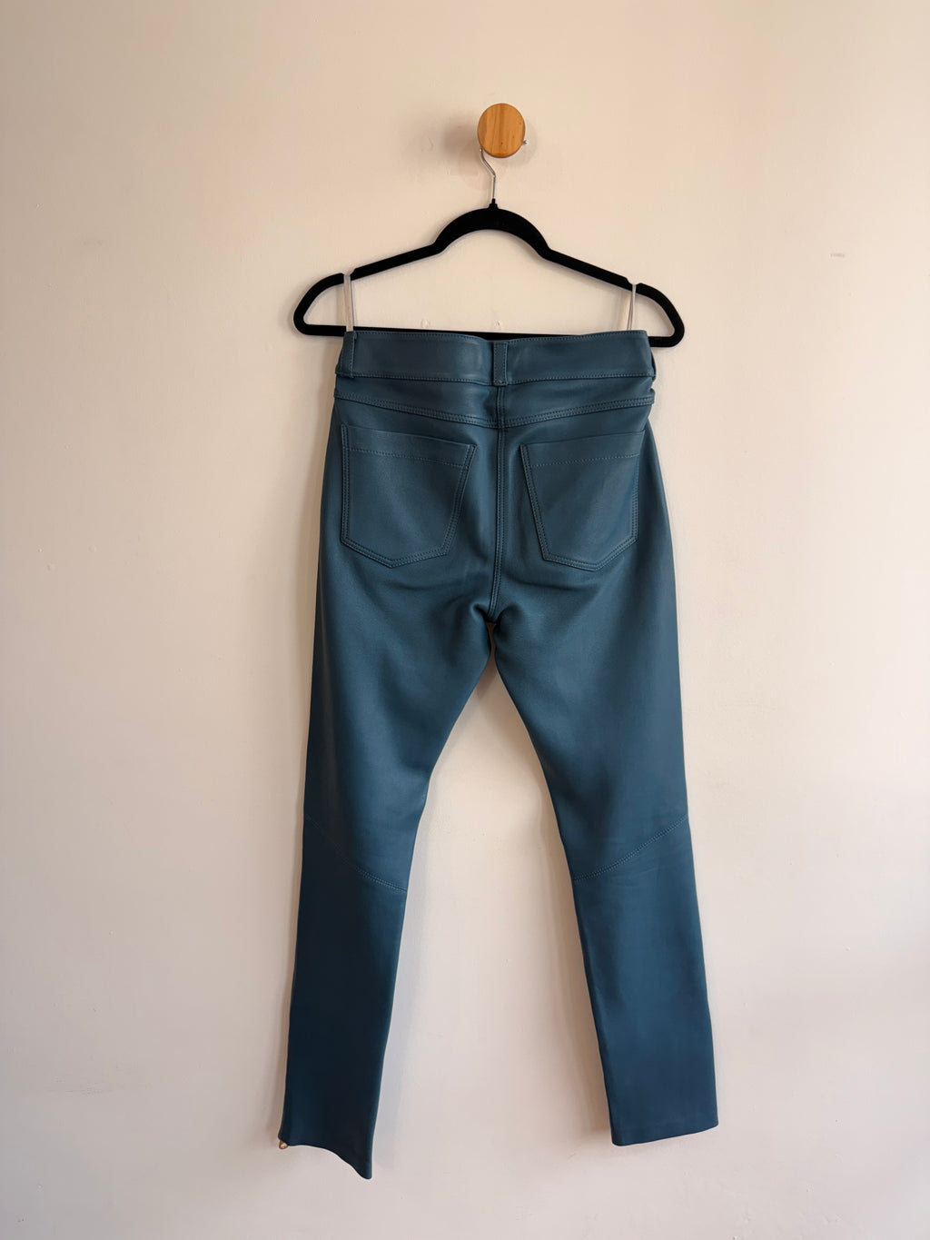 Calça de Couro Verde Julian Sanmartin