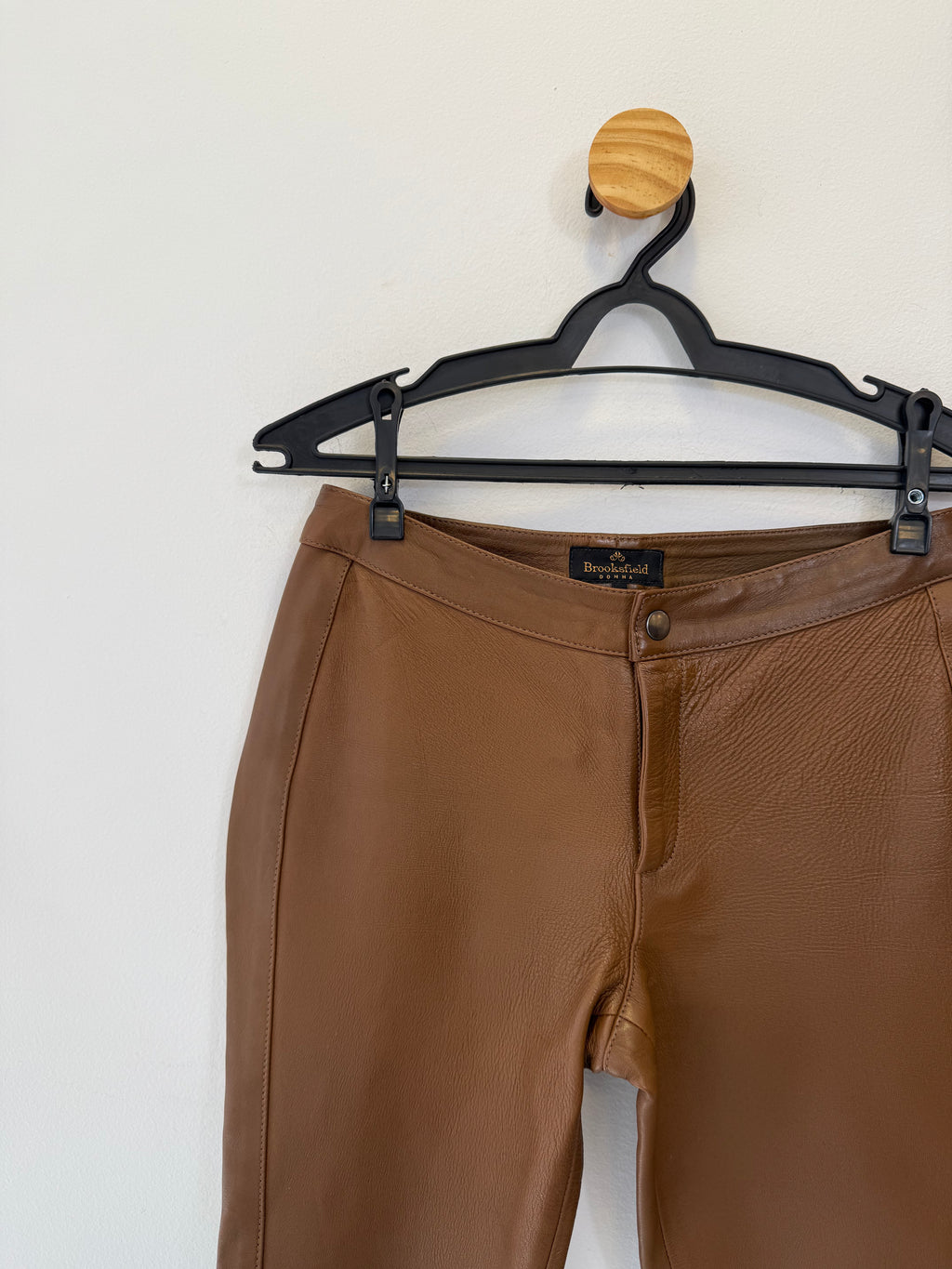 Calça Montaria em Couro Caramelo