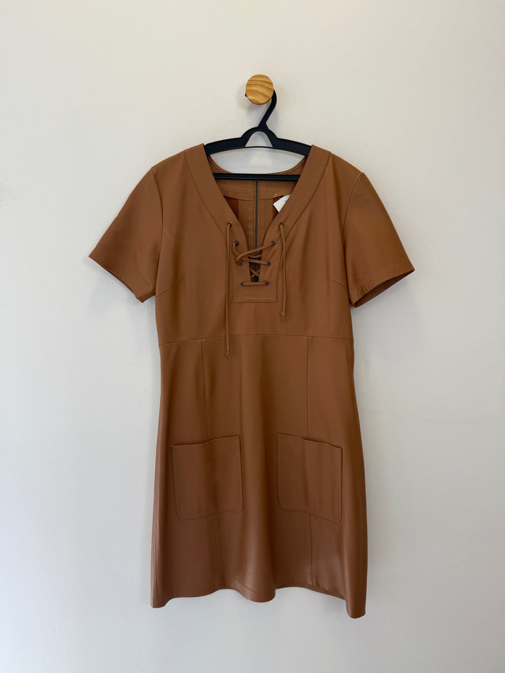 Vestido de Couro Caramelo