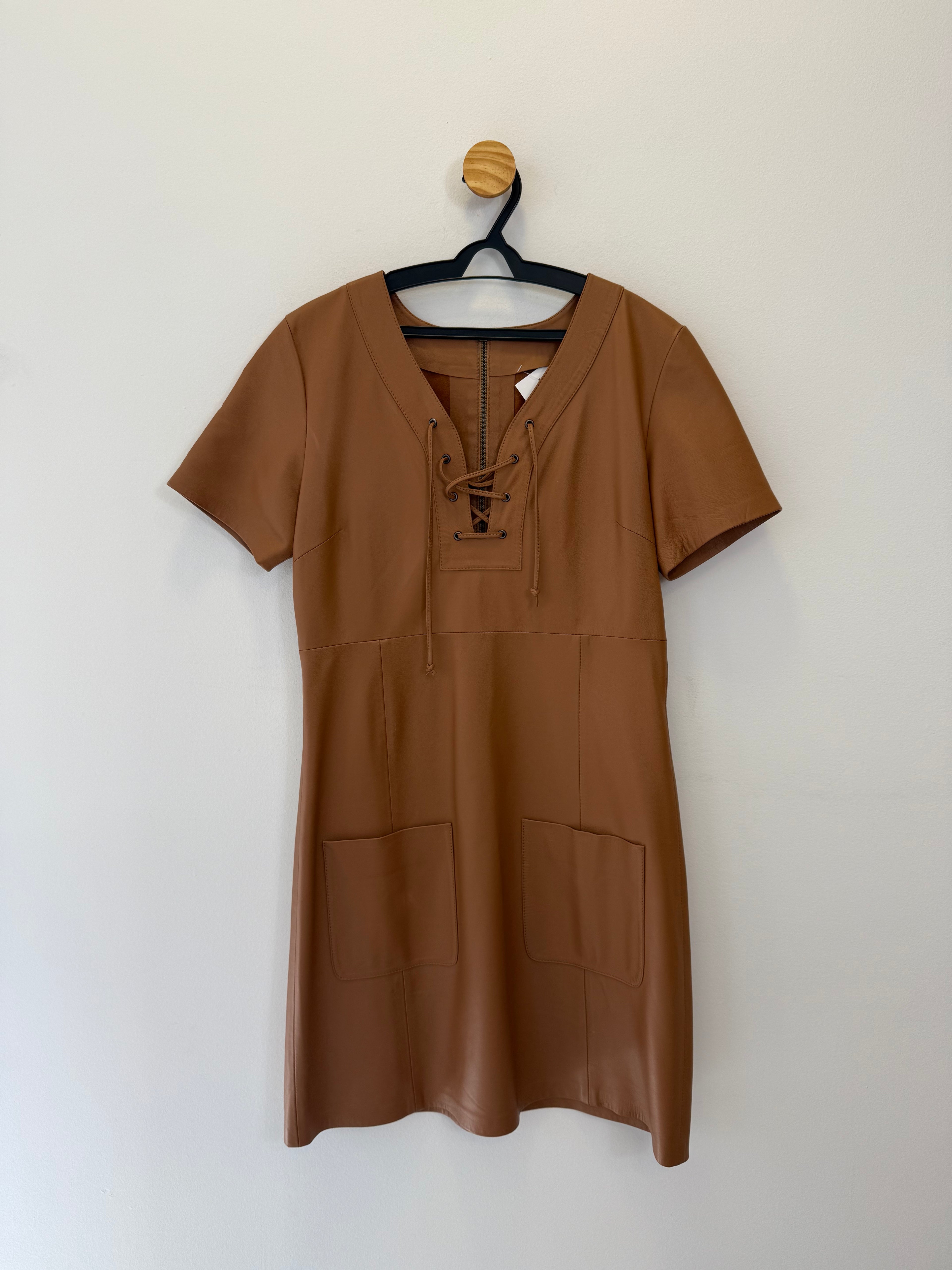 Vestido de Couro Caramelo