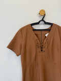 Vestido de Couro Caramelo