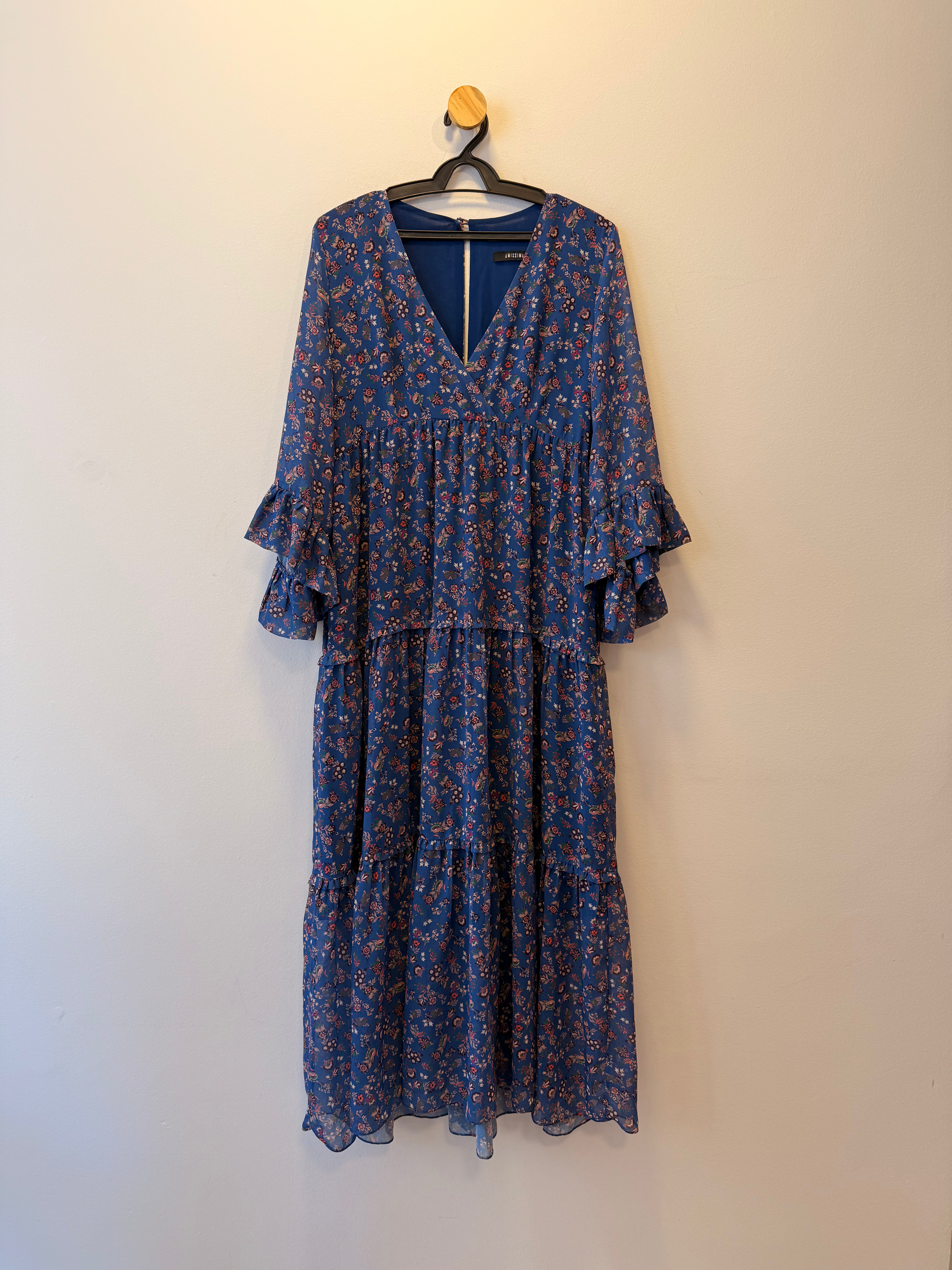 Vestido Estampado Azul Boho