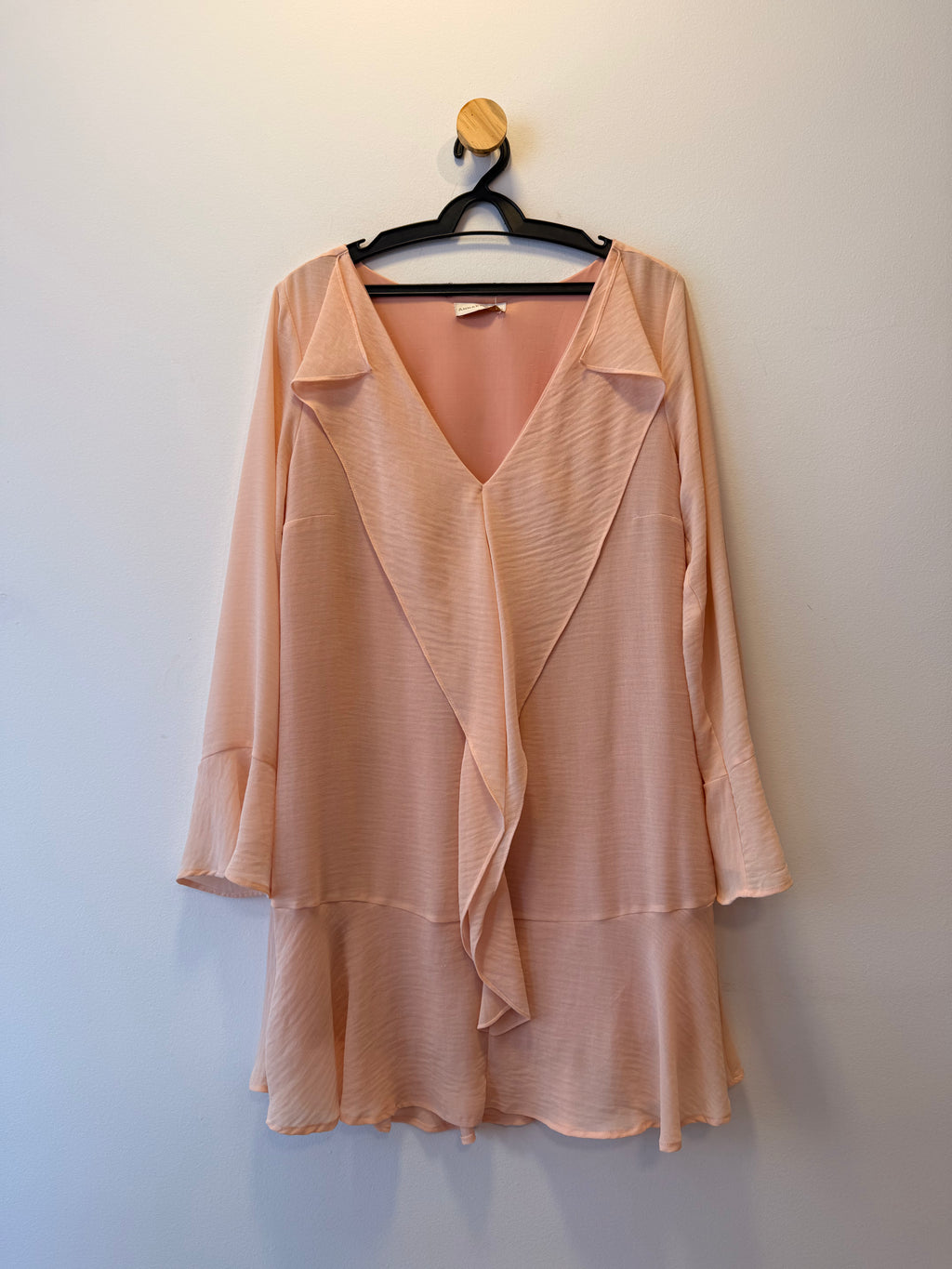 Vestido Salmão com Babados