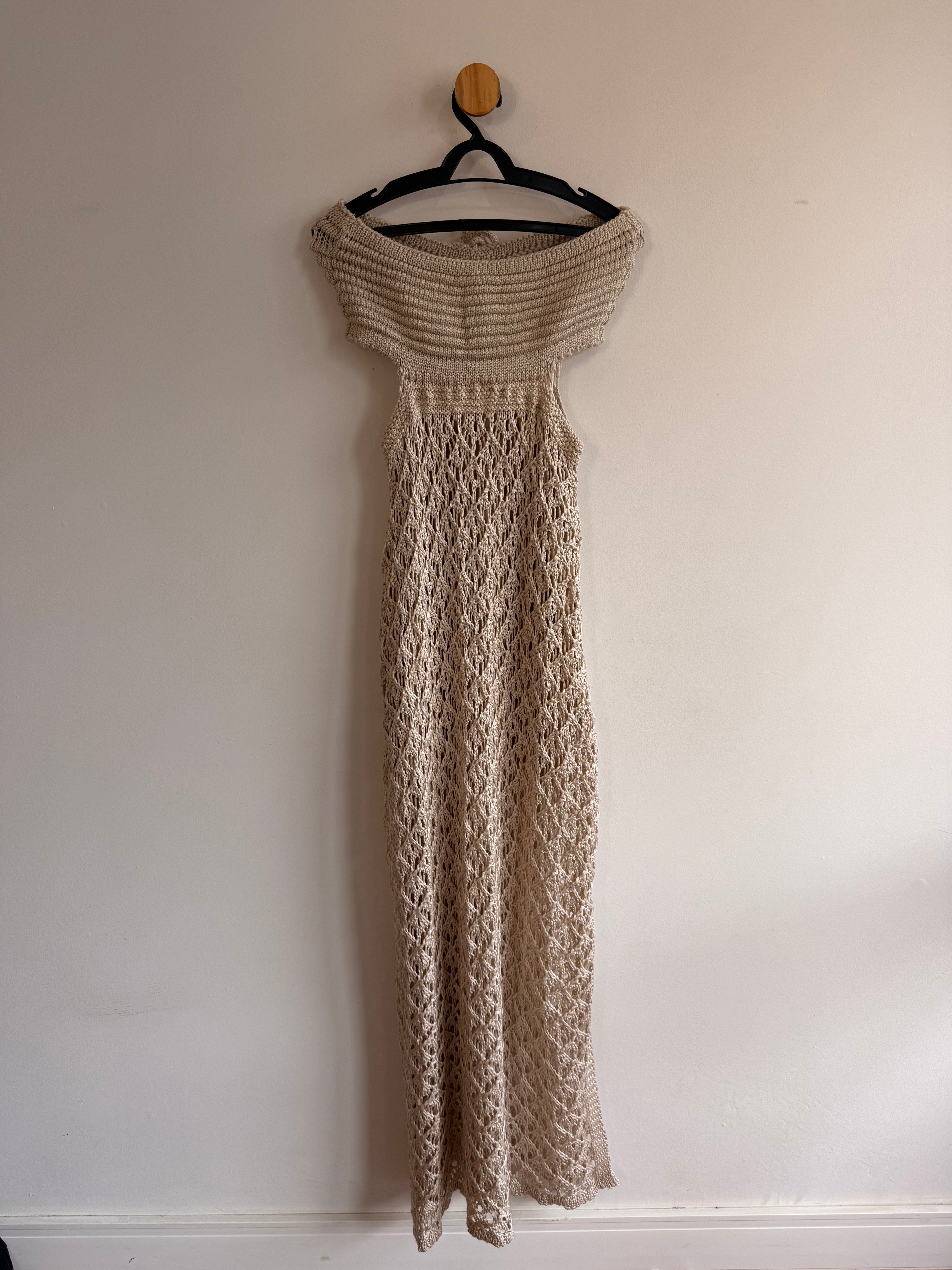 Vestido de Tricot Bege